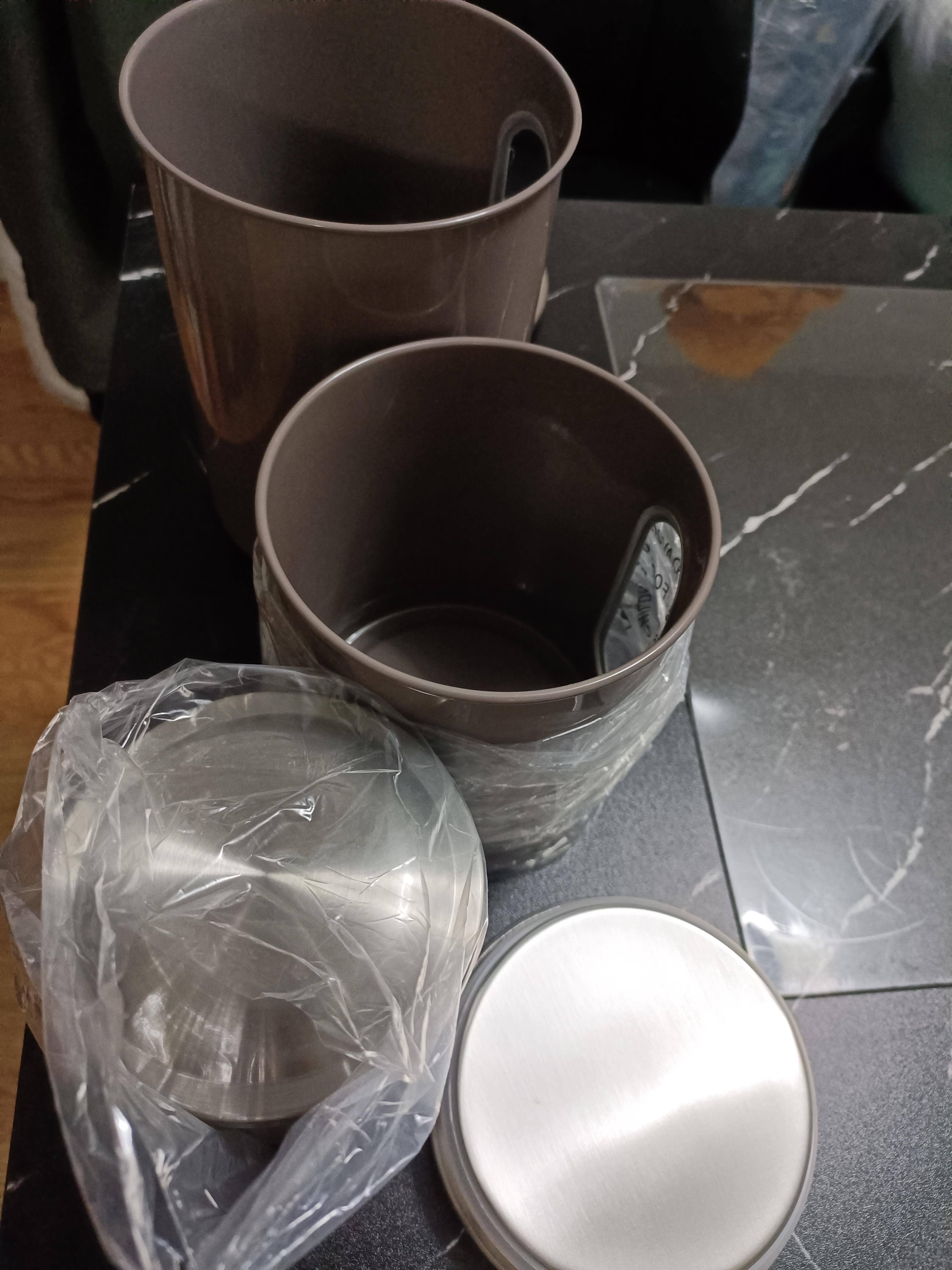 Malletson 3 Piece Stainless Steel Canister Set, Airtight Coffee
