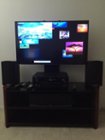 Sharp 42" Mounted to stand., click to load a larger version