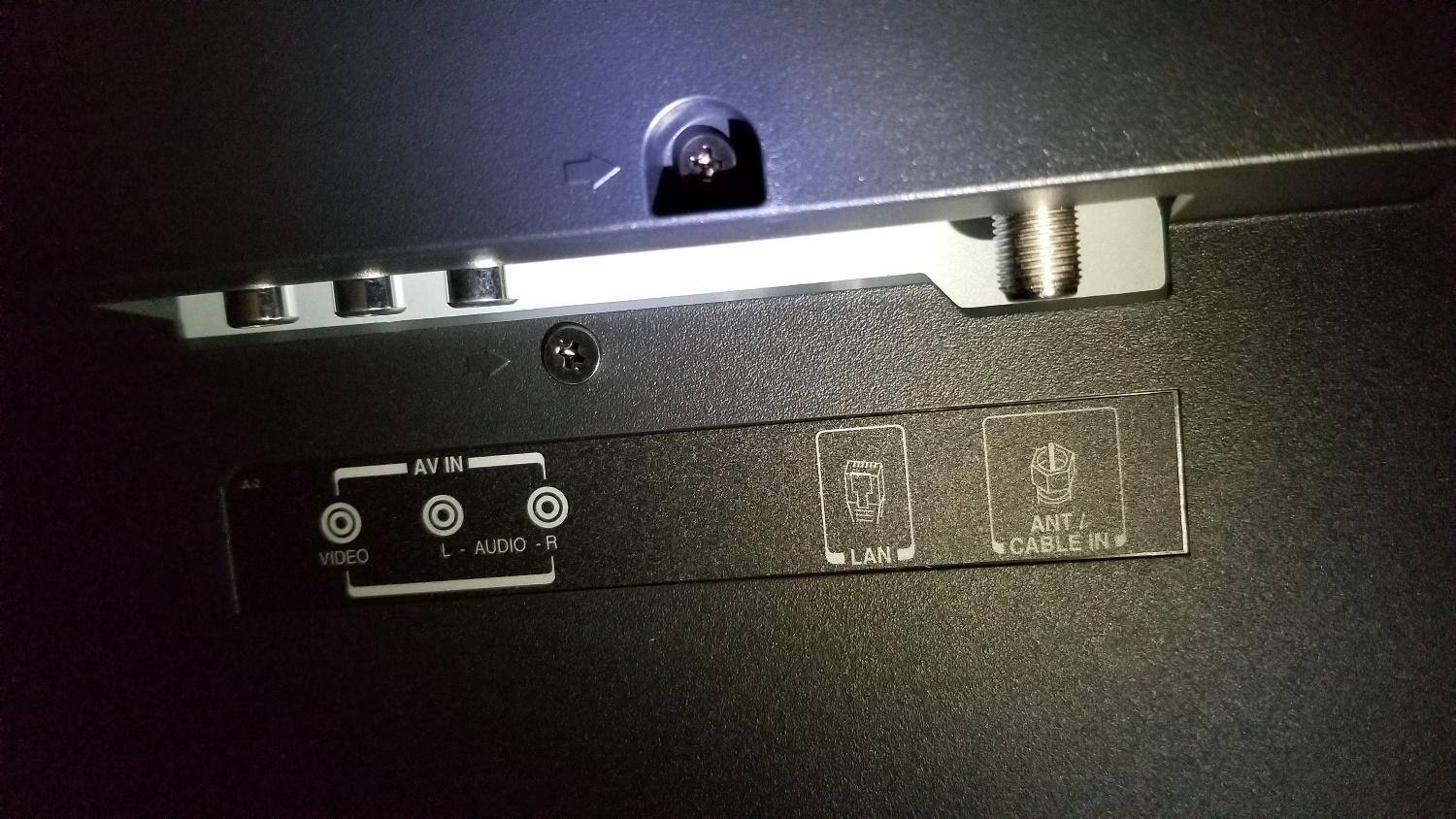 Bottom port on back next to side ports, click to load a larger version