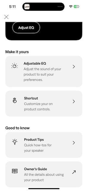 equalization, etc. adjustable via the phone app, click to load a larger version