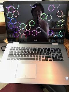 My laptop with the screensaver on, click to load a larger version