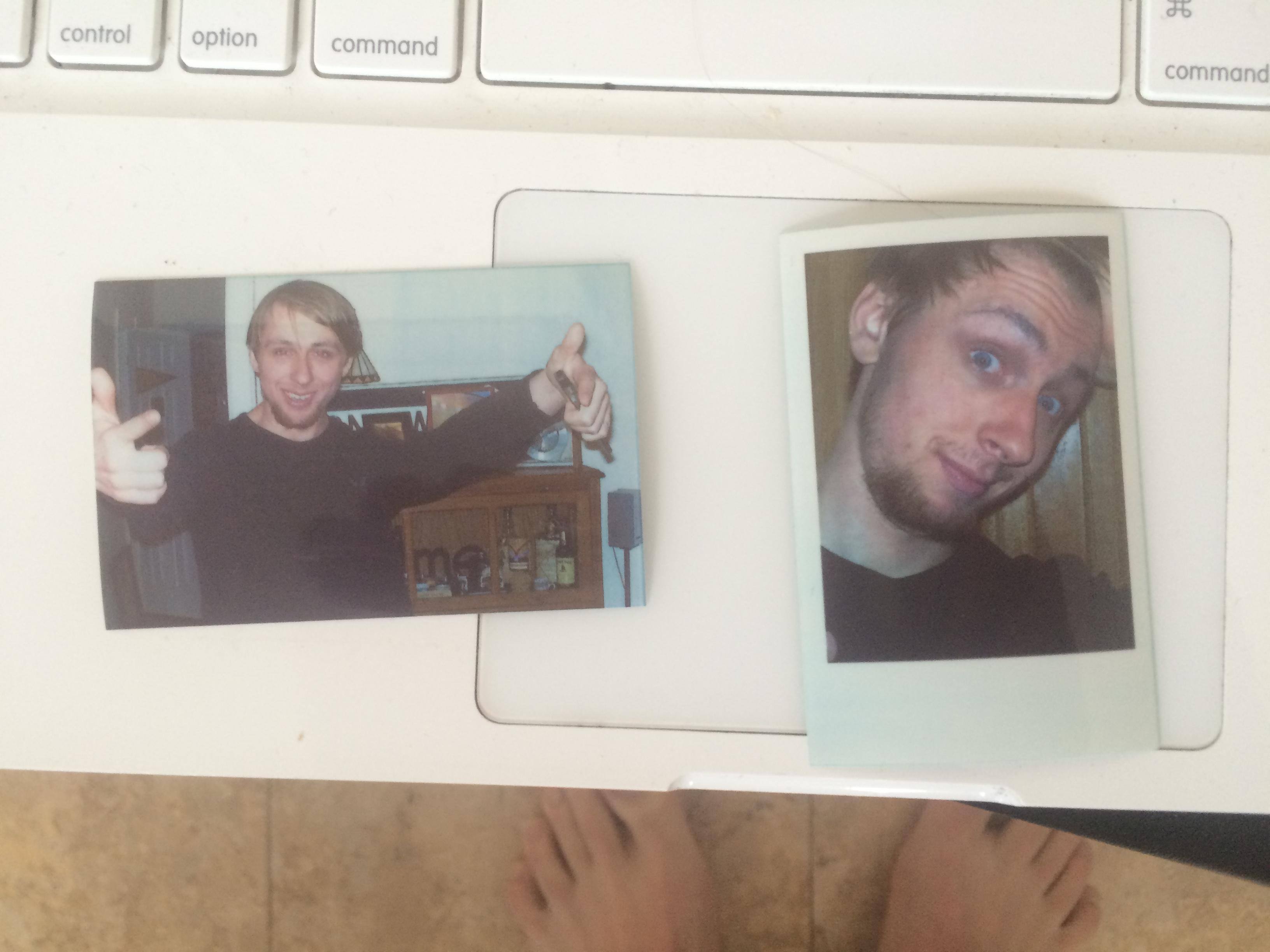 Examples of the prints. See how sickly I look. Also: look beyond my goofy face!, click to load a larger version