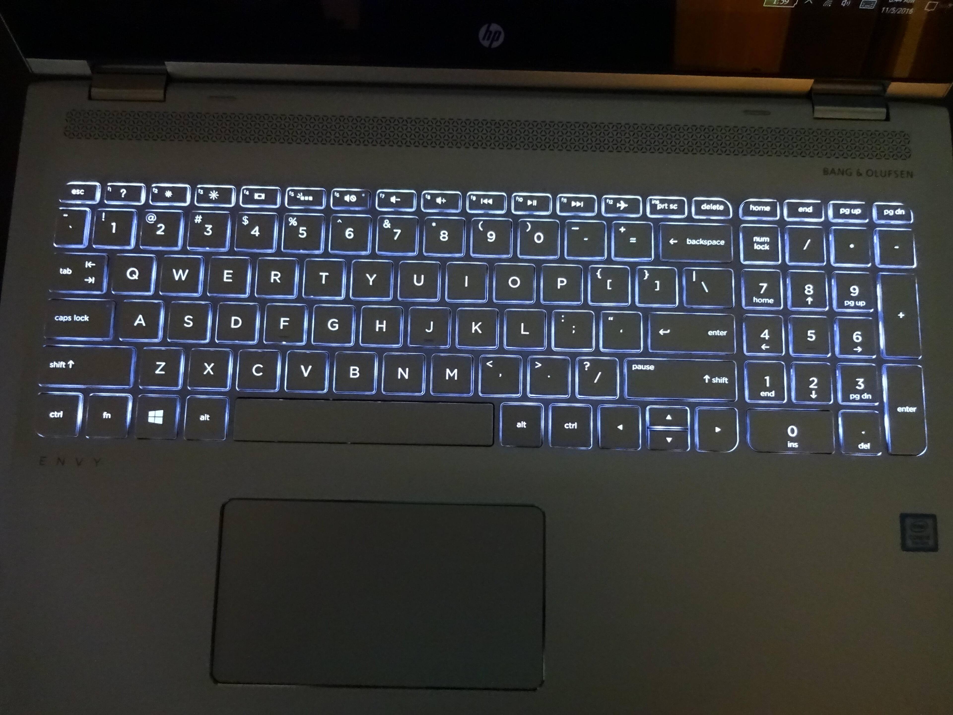 Backlit keyboard, click to load a larger version