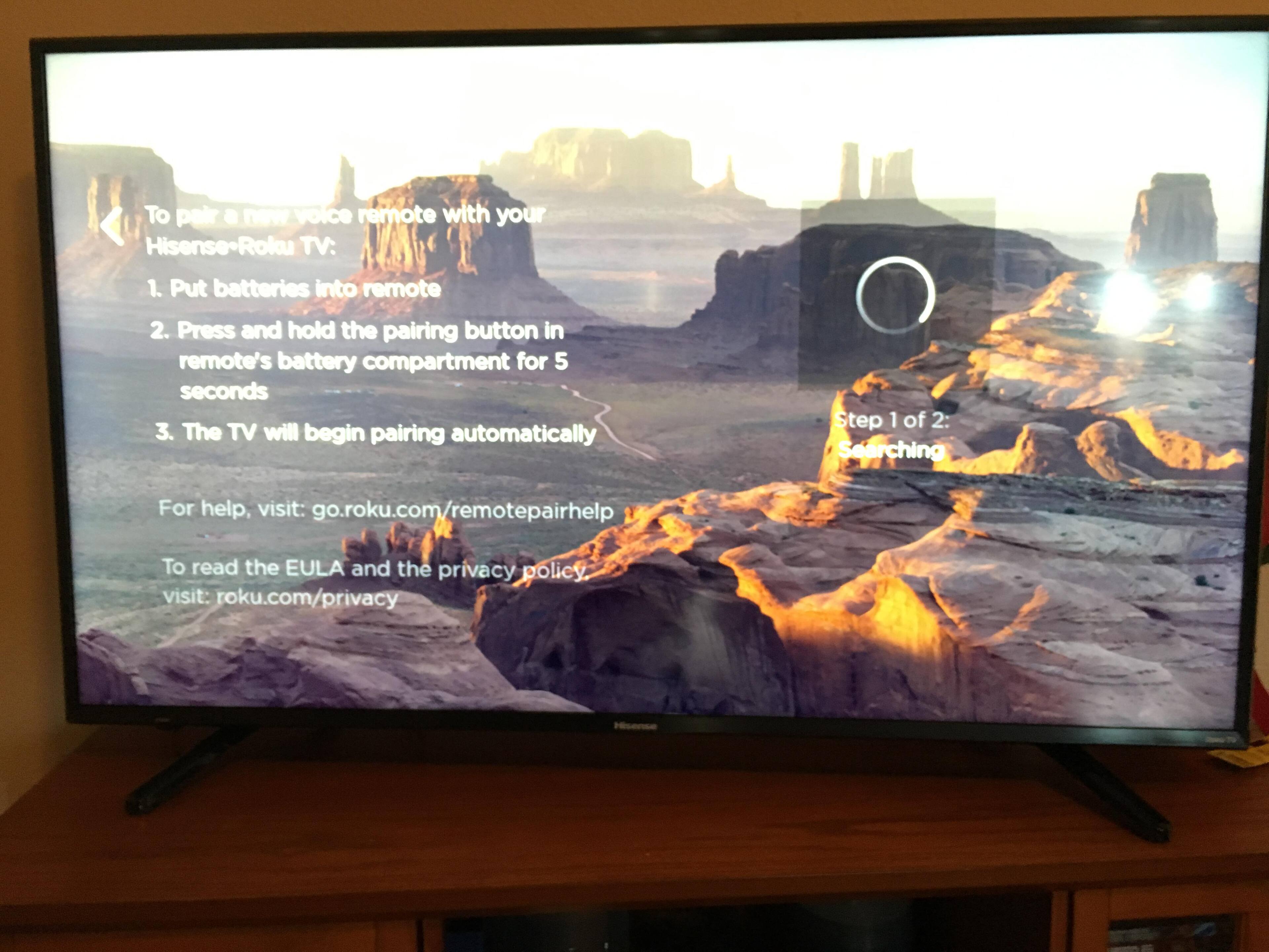 screen to pair a different remote control, click to load a larger version