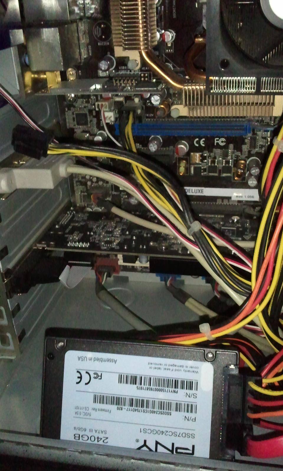 Installed with no 2.5" bays in the case., click to load a larger version