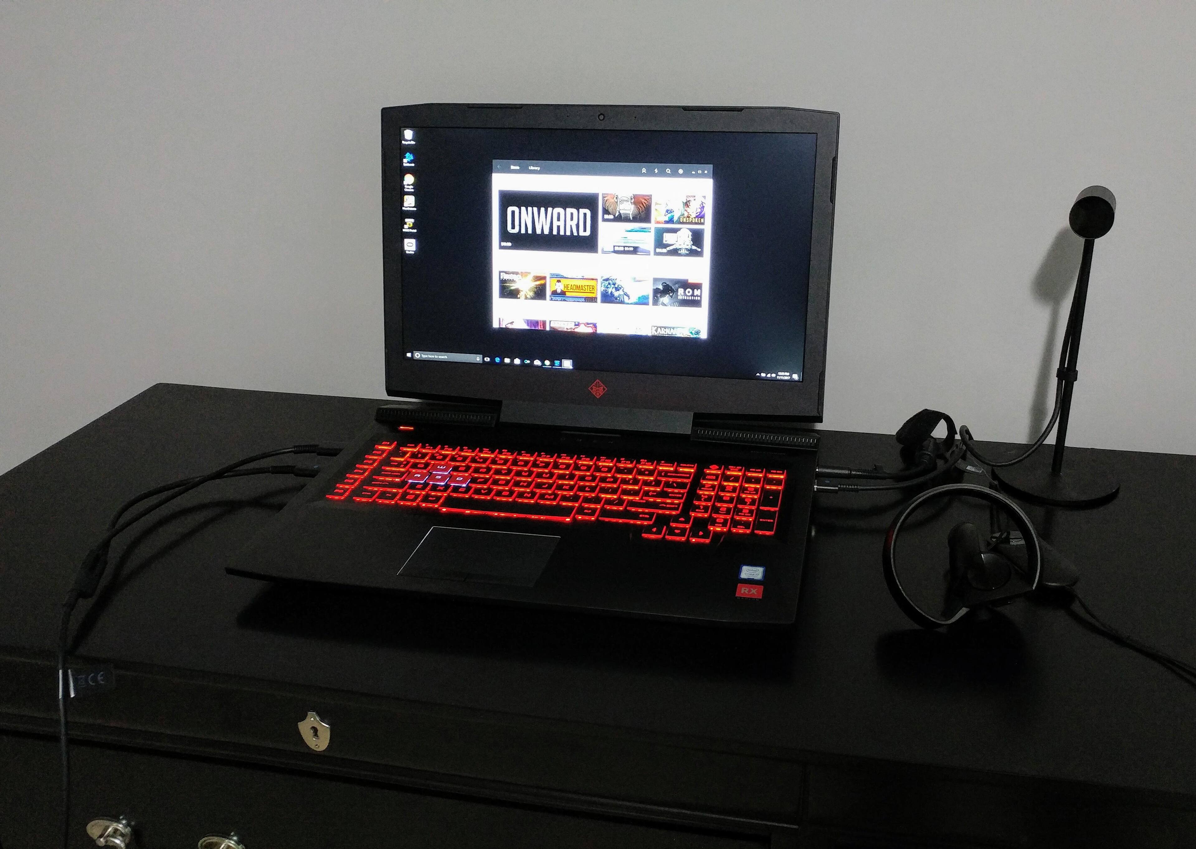 HP Omen with Oculus Rift, click to load a larger version