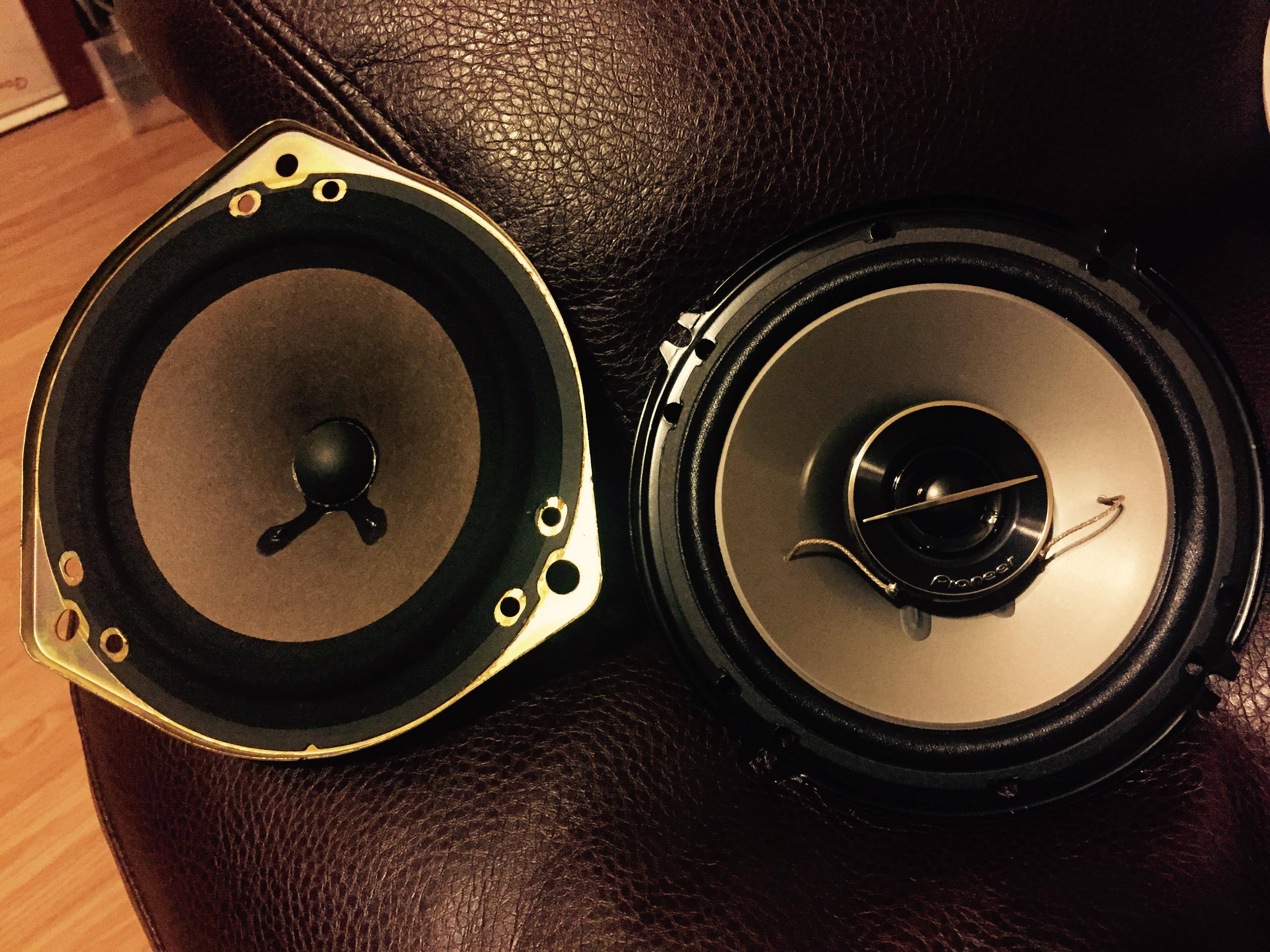 Factory vs new Pioneer., click to load a larger version