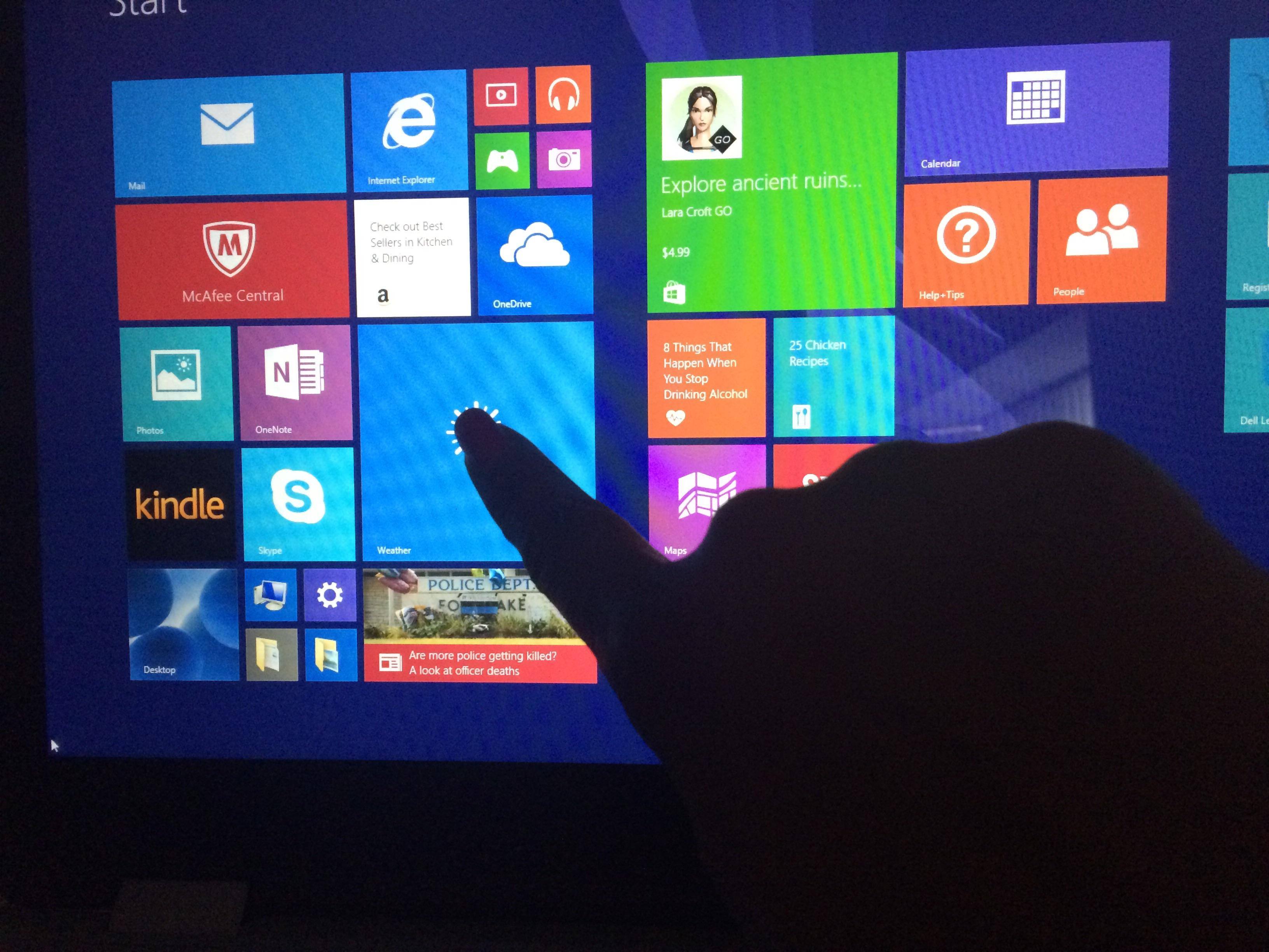 My finger touch screen, click to load a larger version