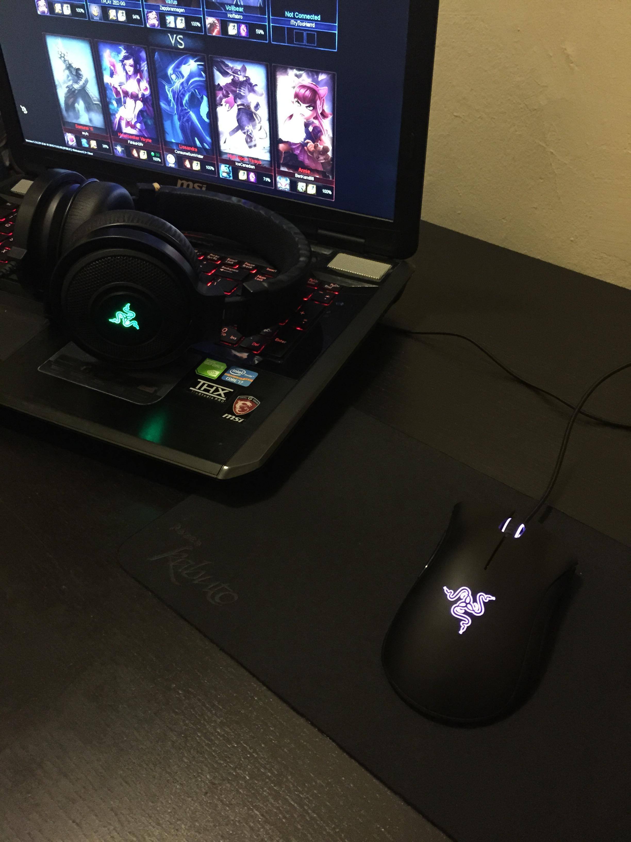 Razer Kraken 7.1, Razer Deathadder Chroma & Razer Kabuto, click to load a larger version