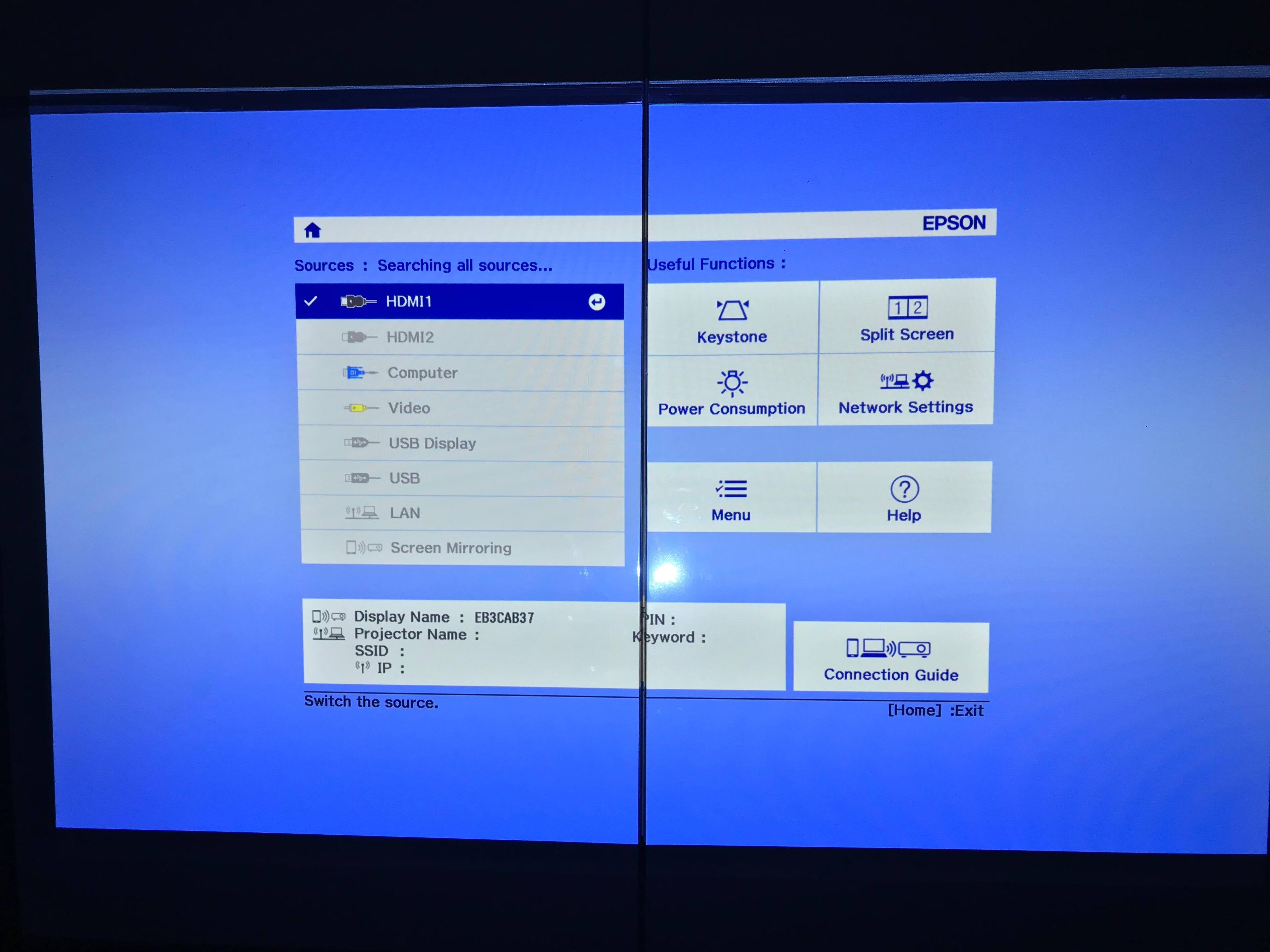 Easy menu options from the 'Home' screen., click to load a larger version