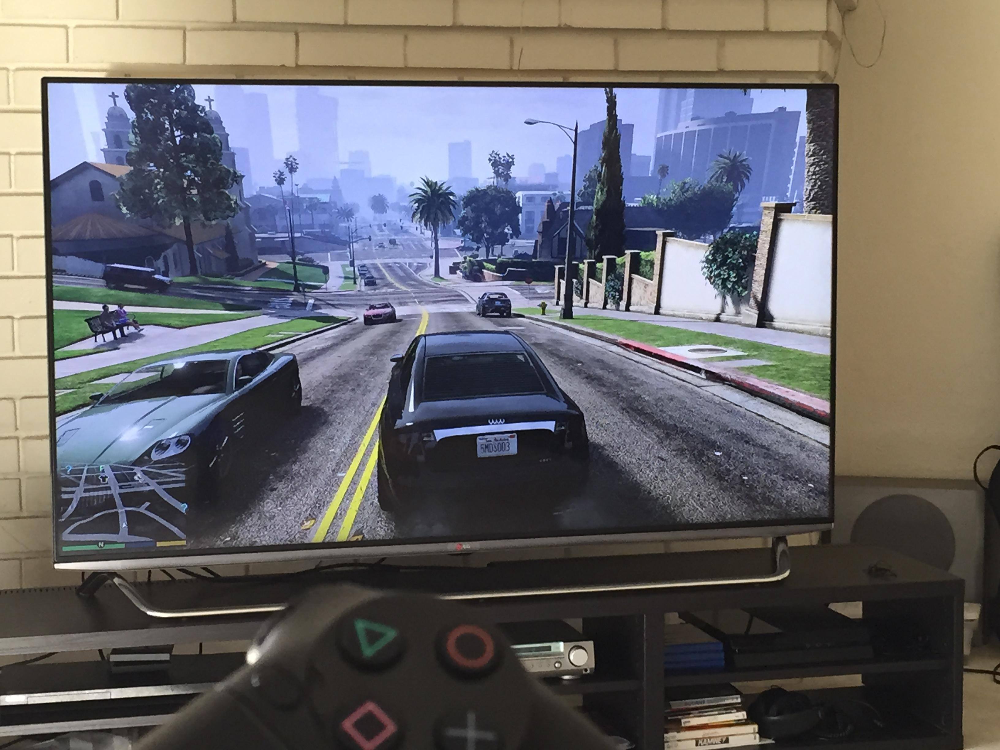 playing GTA V ps4 on the TV, click to load a larger version