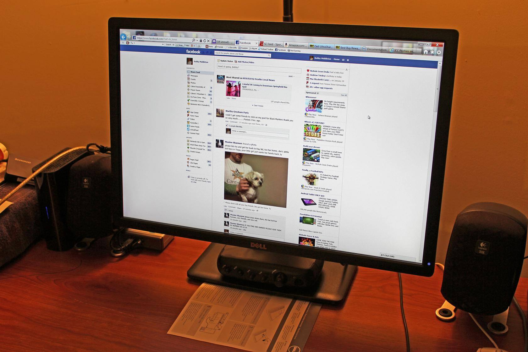 Dell U2412M Monitor, click to load a larger version