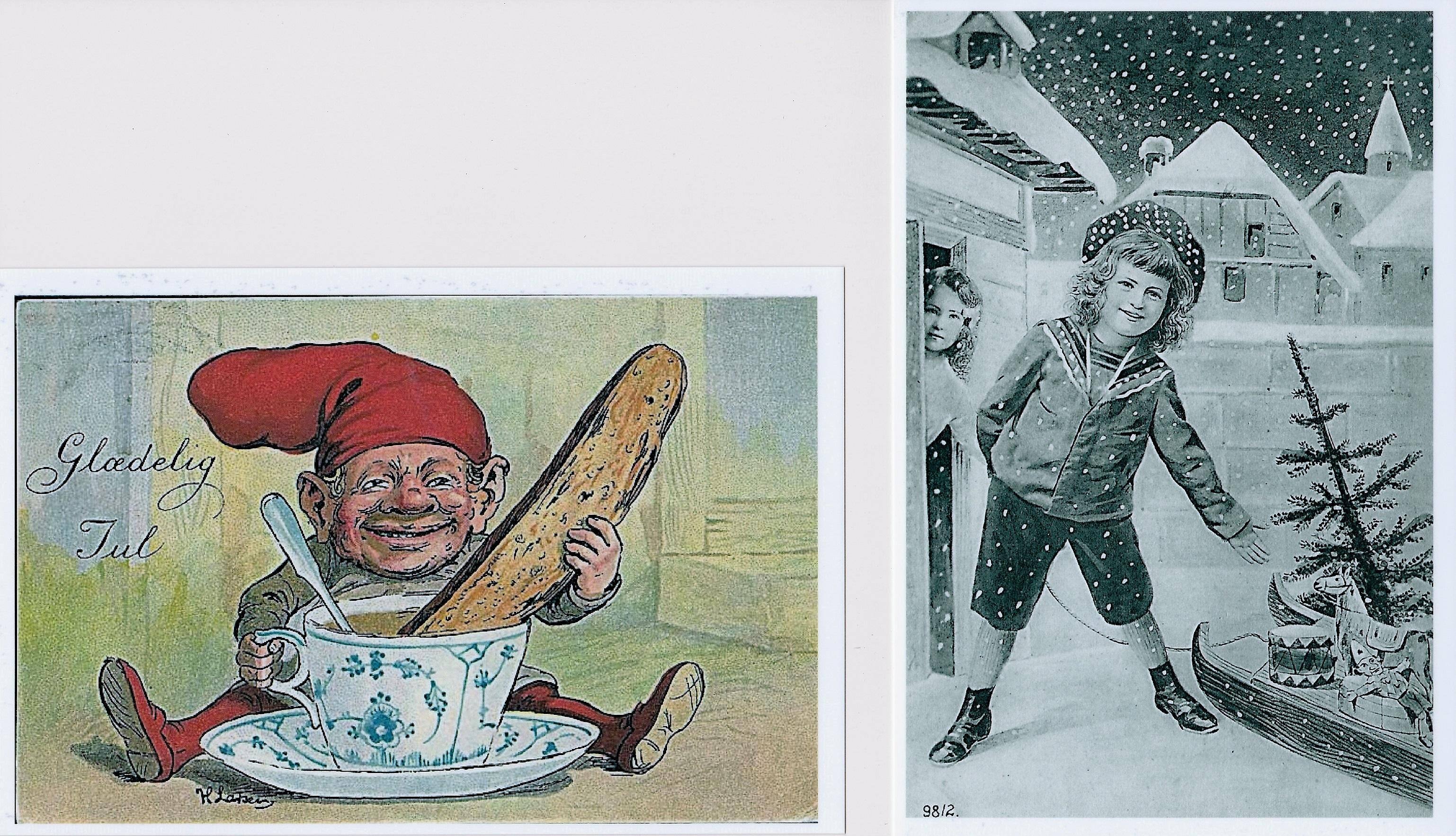 Examples of restored Old Danish Christmas PCs, click to load a larger version