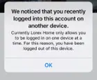 Want to have your account saved on more than one device? You can't as the system will kick you off the other., click to load a larger version