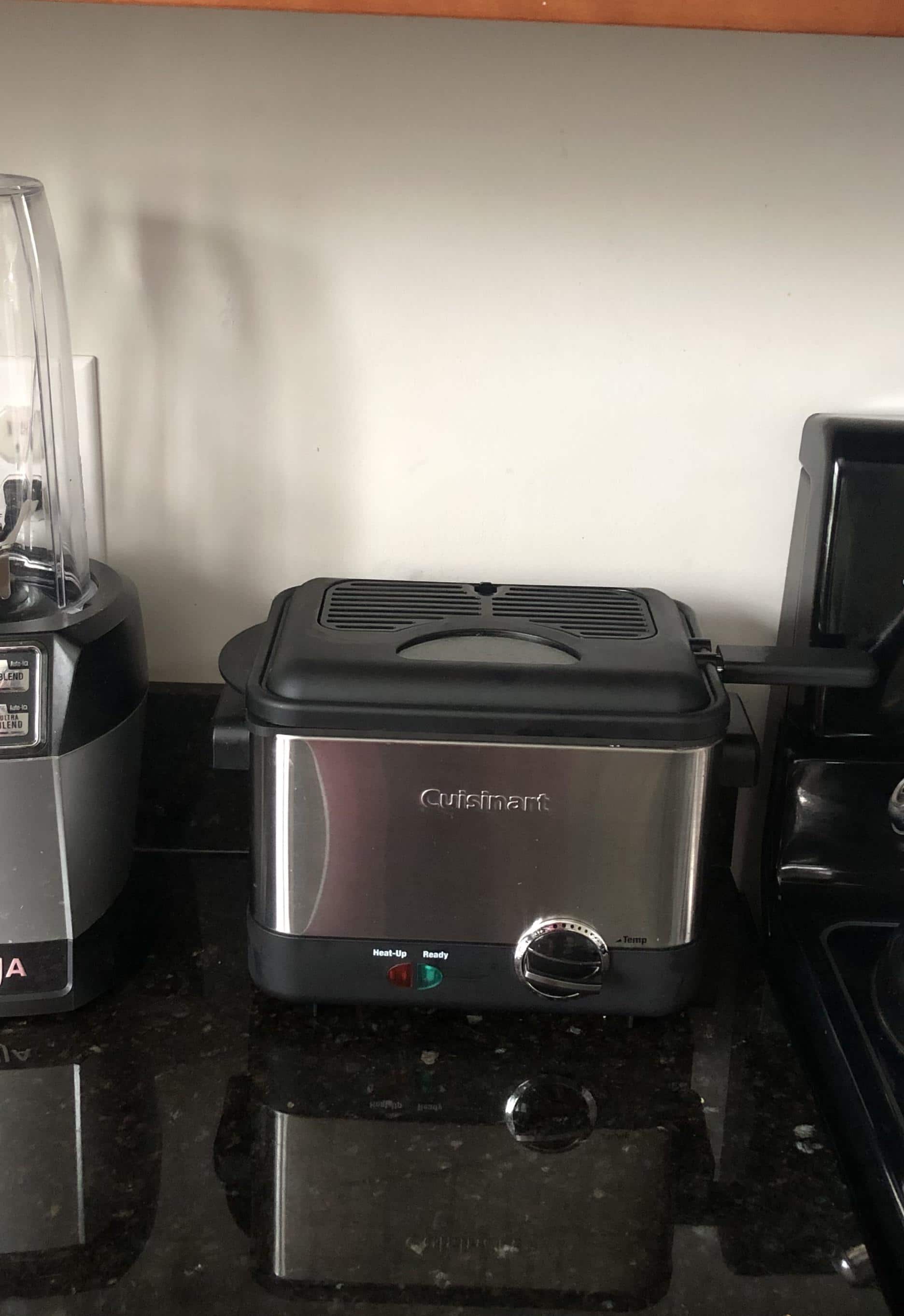 Cuisinart 1.1L Analog Compact Deep Fryer Black Stainless Steel CDF