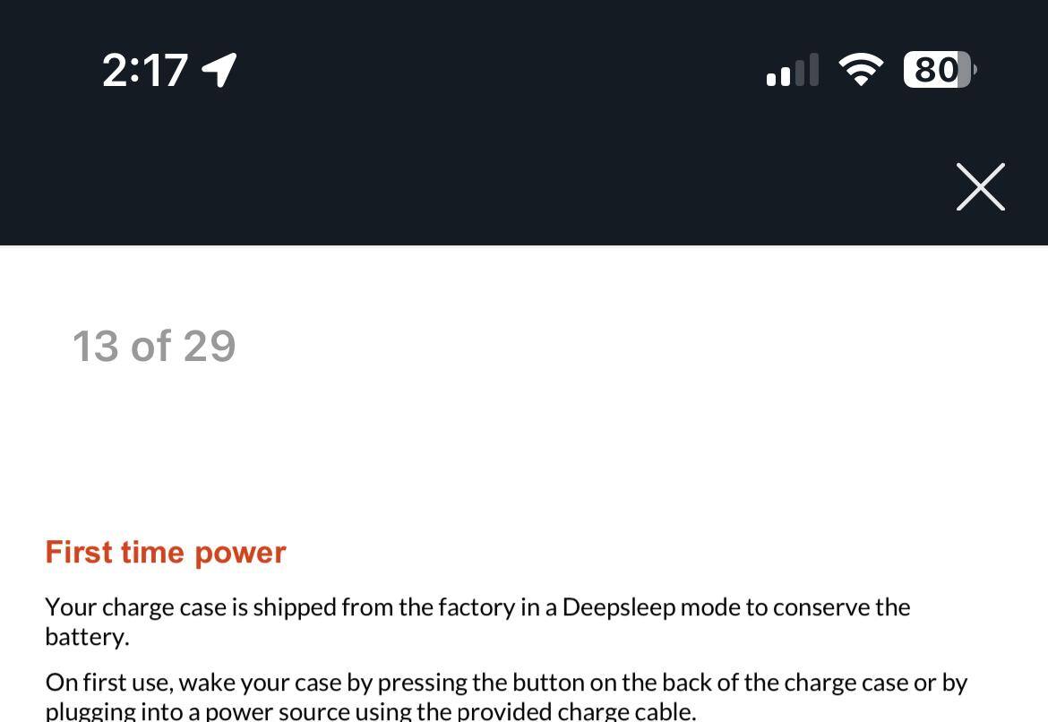 Good suggestion if your earbuds don't turn on immediately (from the Poly Lens app Manual), click to load a larger version