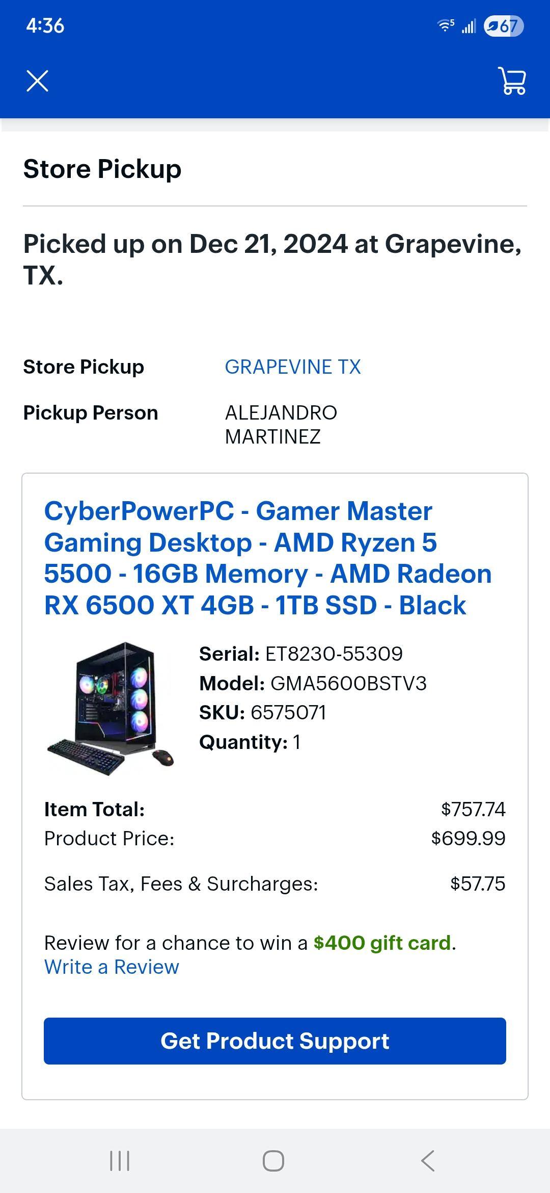 Customer provided, click to load a larger version