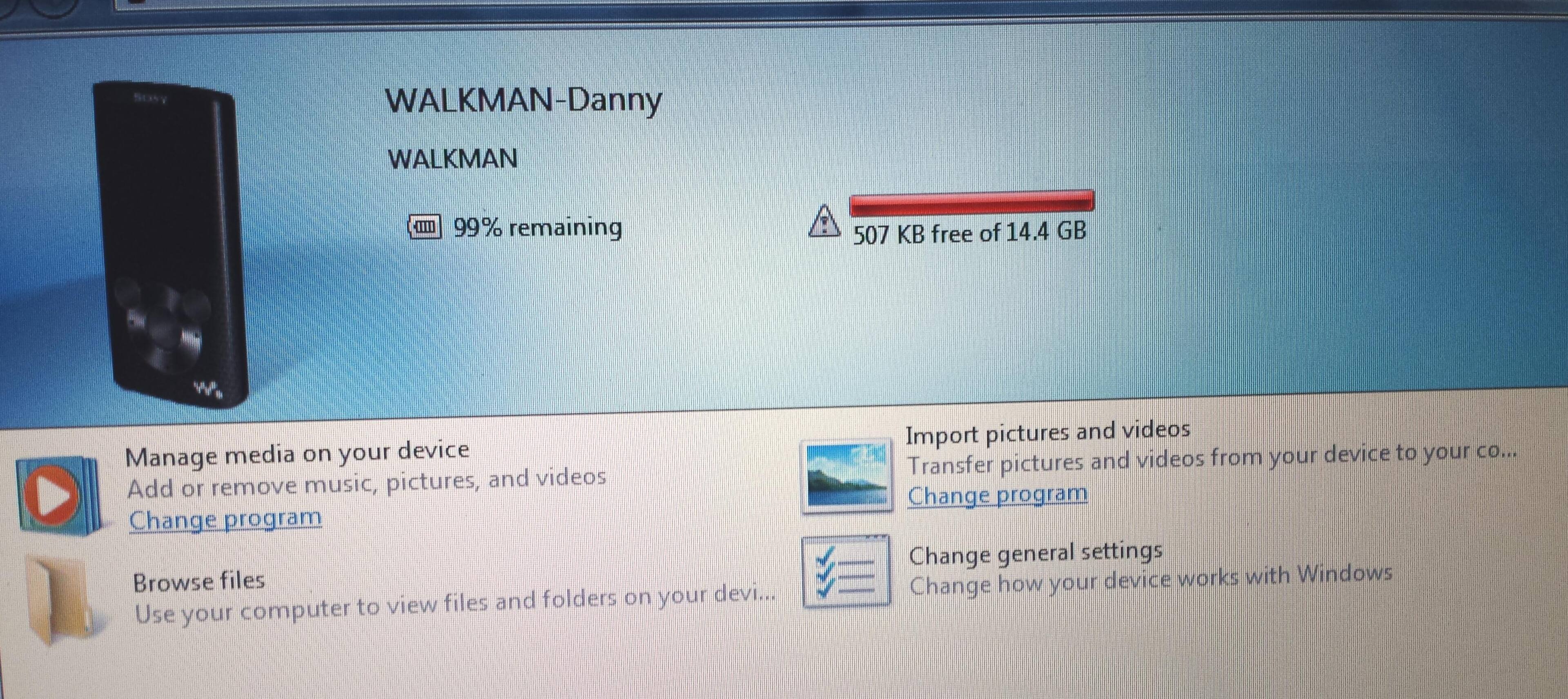 player filled 5gig of songs on 16gig player, click to load a larger version
