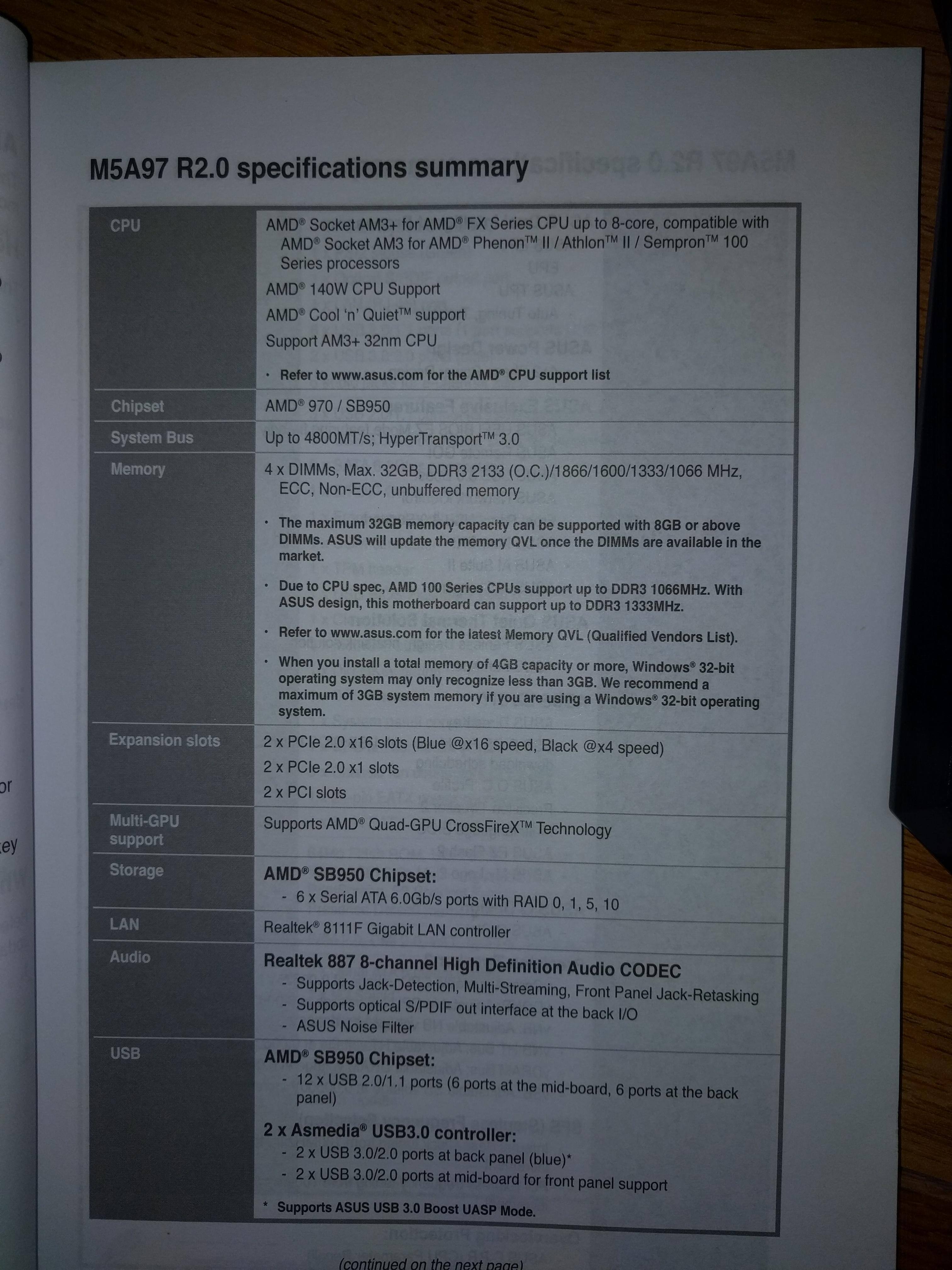 Motherboard Specs pg 1, click to load a larger version