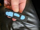 Pic of the blue thermal compound applied to the underside of the heatsink., click to load a larger version