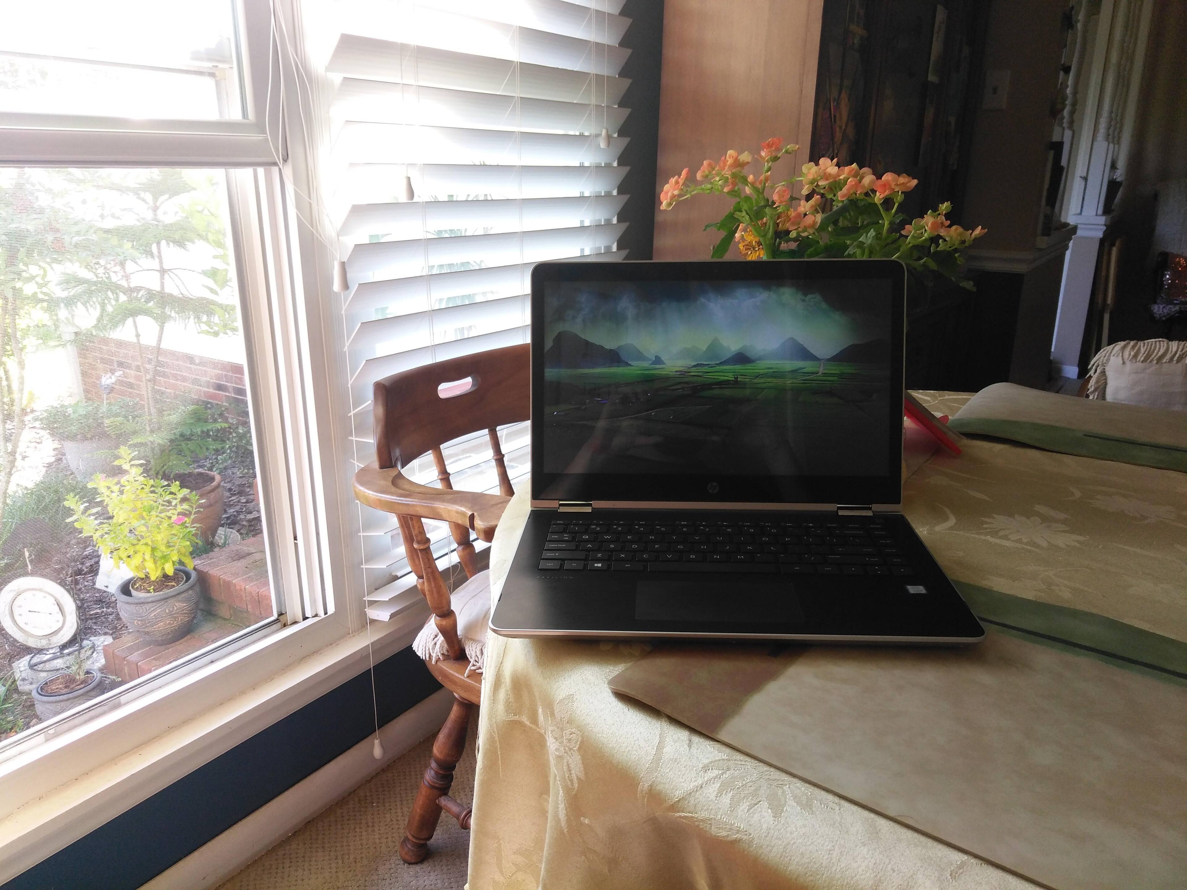 Either table or knees., click to load a larger version