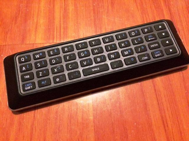 Back of Vizio remote control has a keyboard., click to load a larger version