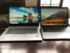 Comparison to Macbook Pro 13, click to load a larger version