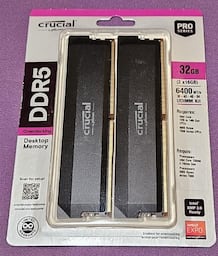 【使用3か月】crucial OCメモリ ddr5 6400 cl38 32GB Crucial Pro DDR5-6400 32GB Kit (16GBx2) UDIMM: OC Gaming