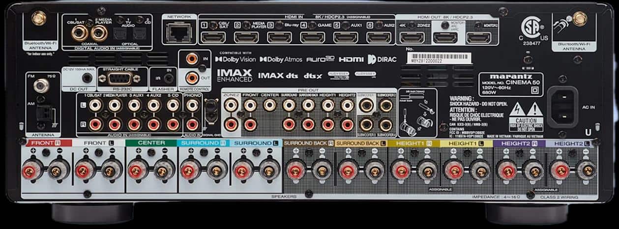 Marantz Cinema 50 110W 9.4 Ch Bluetooth Capable with HEOS 8K Ultra