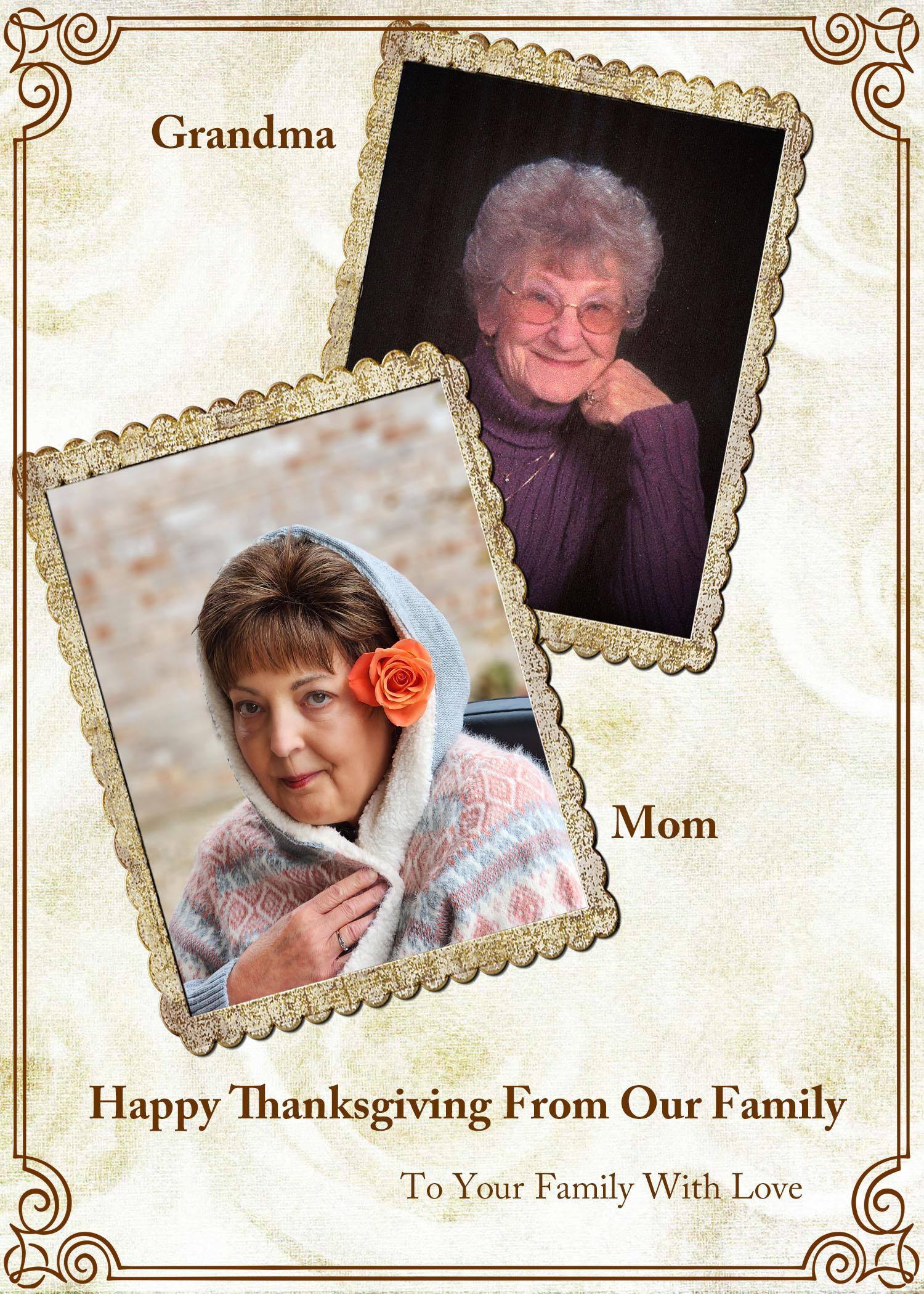 A  Thanksgiving greeting card., click to load a larger version