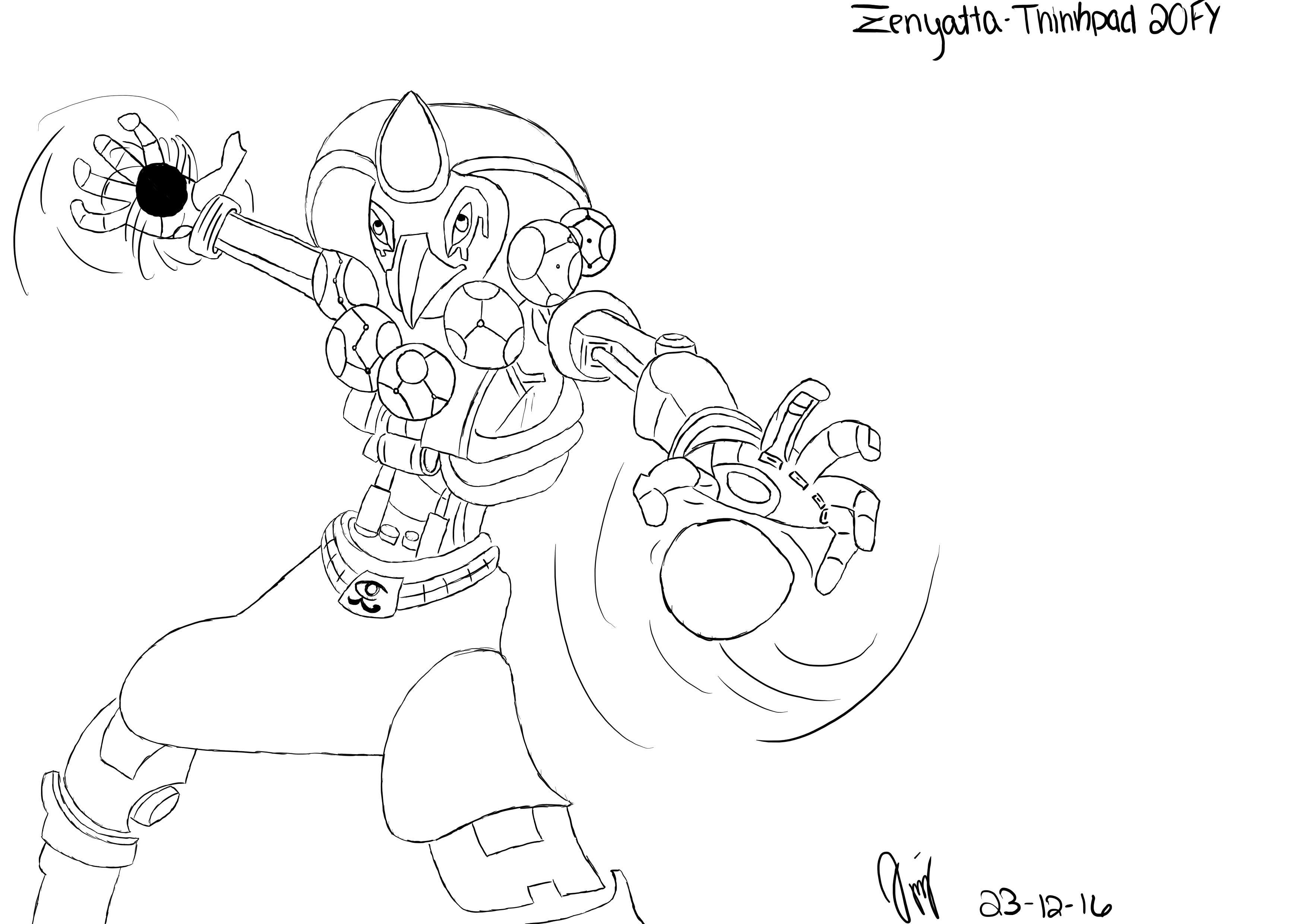 Krita: First sketch with the ThinkPad 20FY., click to load a larger version