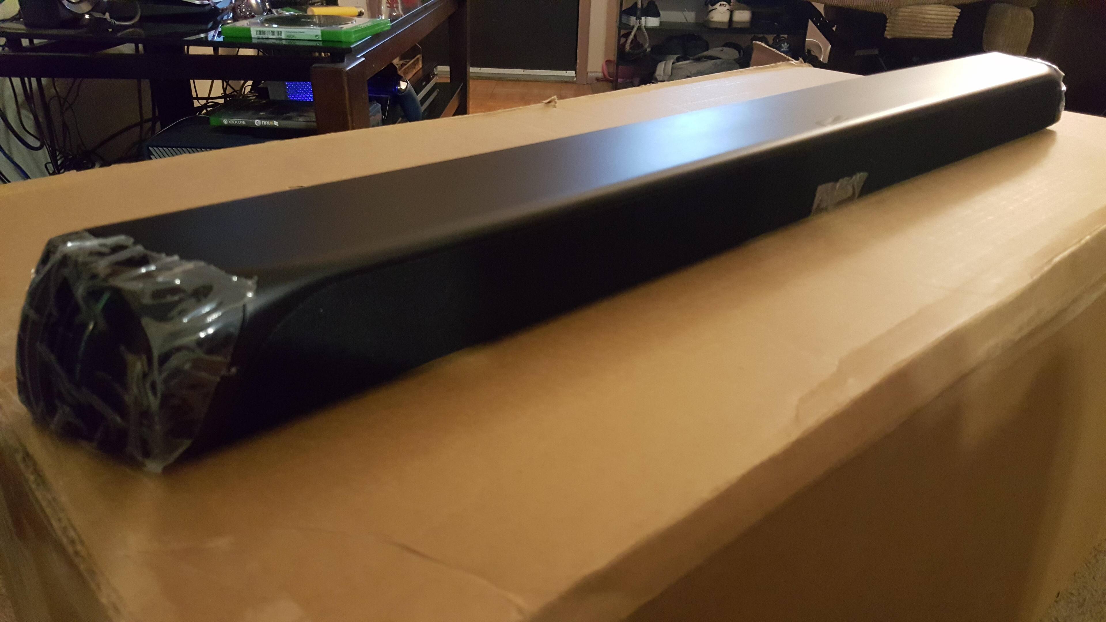Low profile sleek soundbar, click to load a larger version