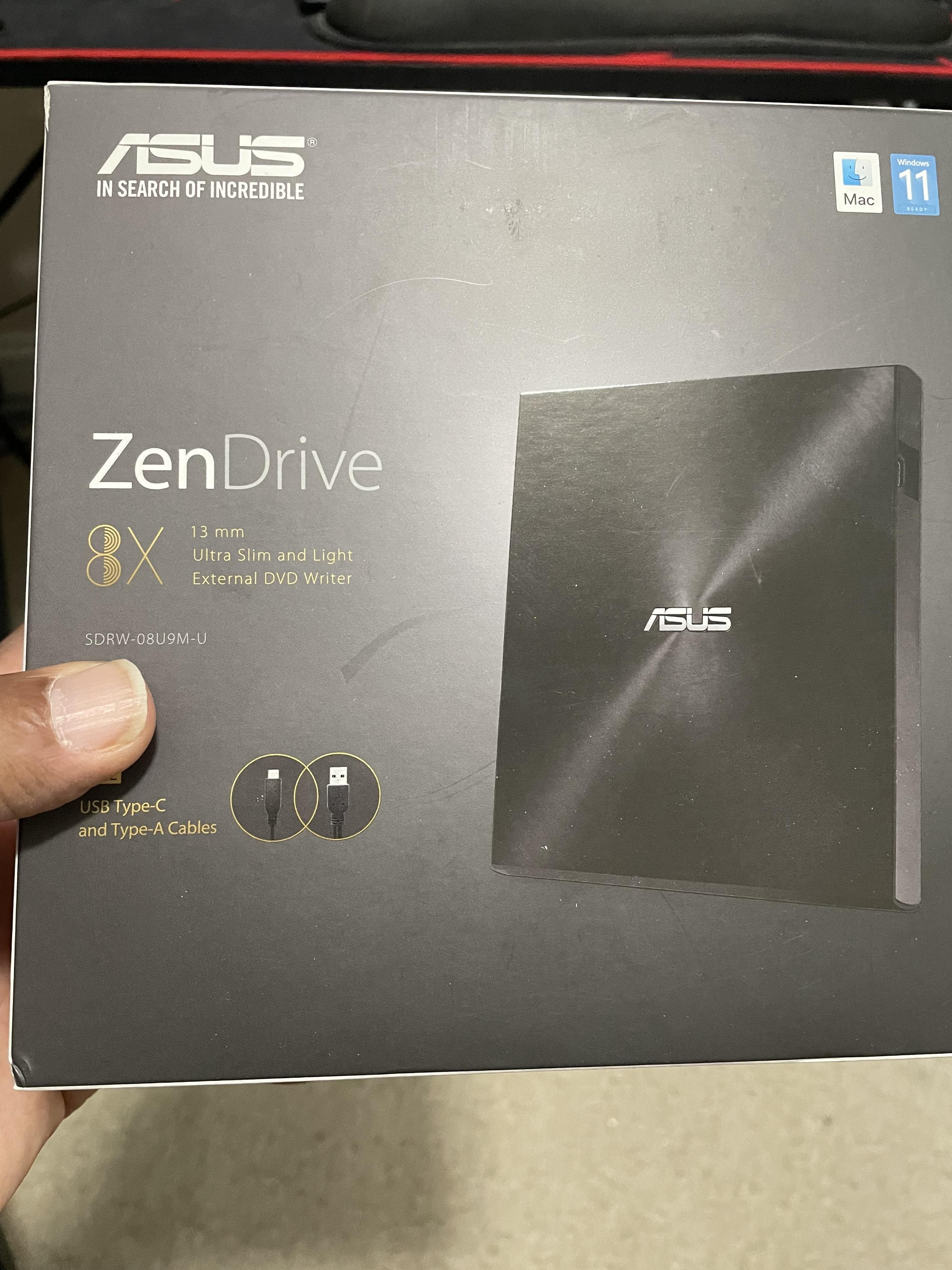 ASUS ZenDrive 8x Max. DVD Write Speed External USB 2.0 DVD±RW/CD