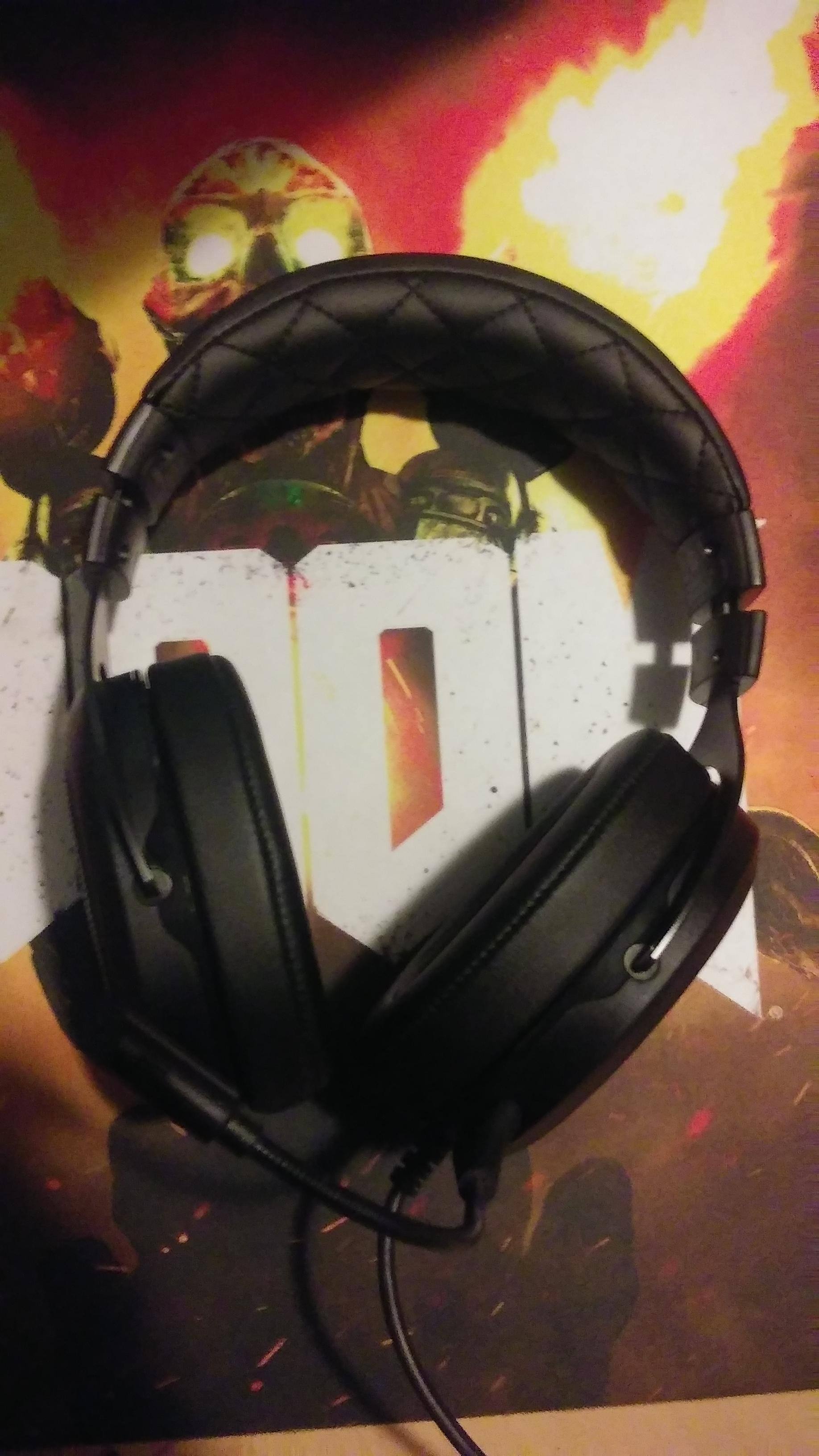 The front of the headset (with mic attached), click to load a larger version