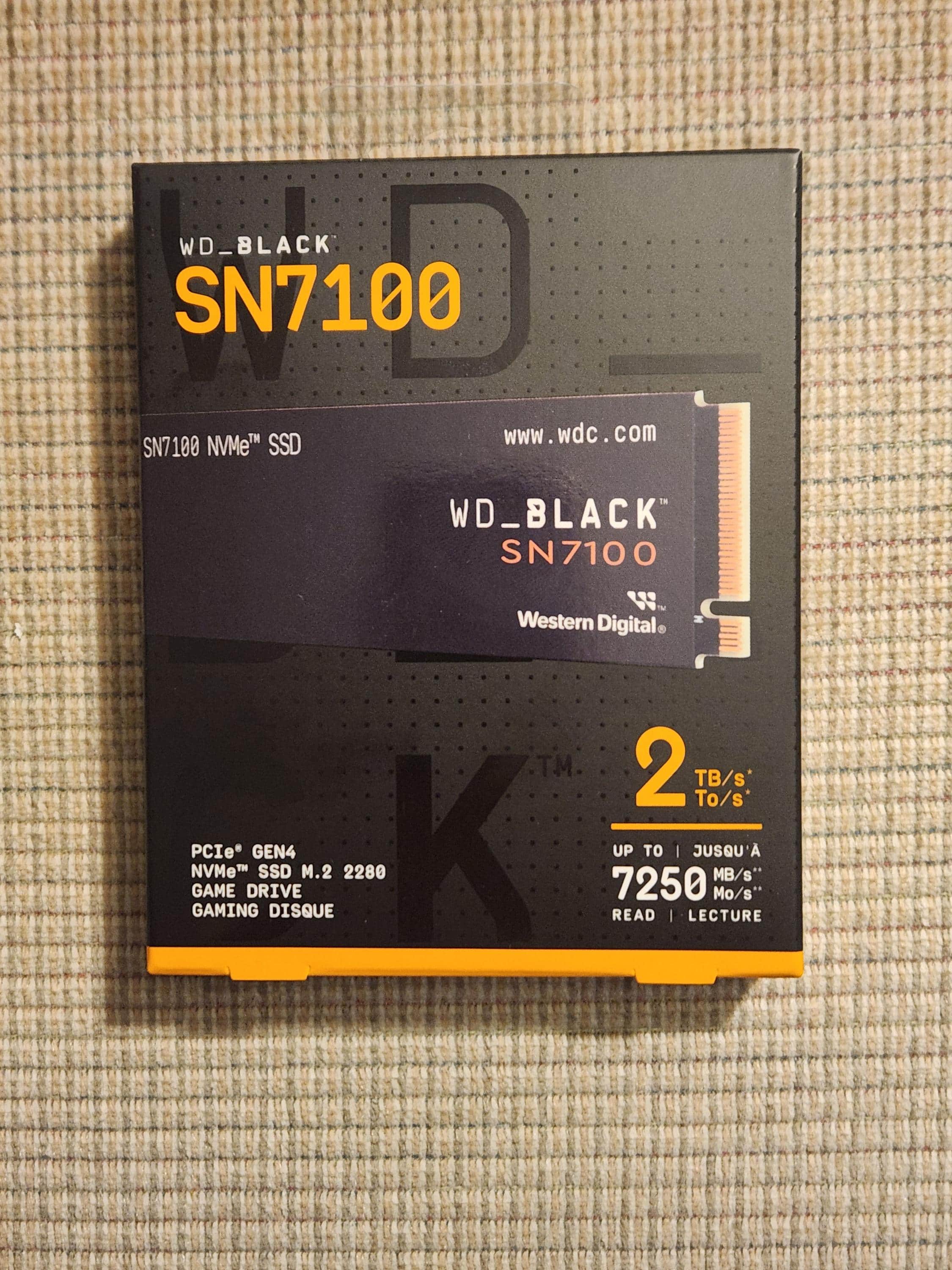 WD BLACK SN7100 2TB Internal SSD Gen 4 x4 NVMe WDBELG0020BBK-WRSN
