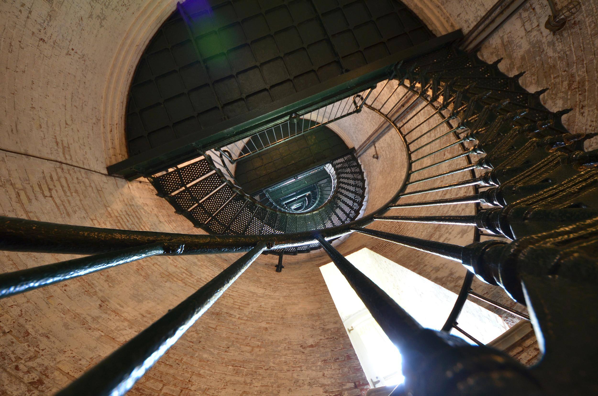 Inside the lighthouse, click to load a larger version