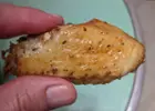 Wing (ette) coated with olive oil, salt, and pepper and cooked for 20 minutes., click to load a larger version