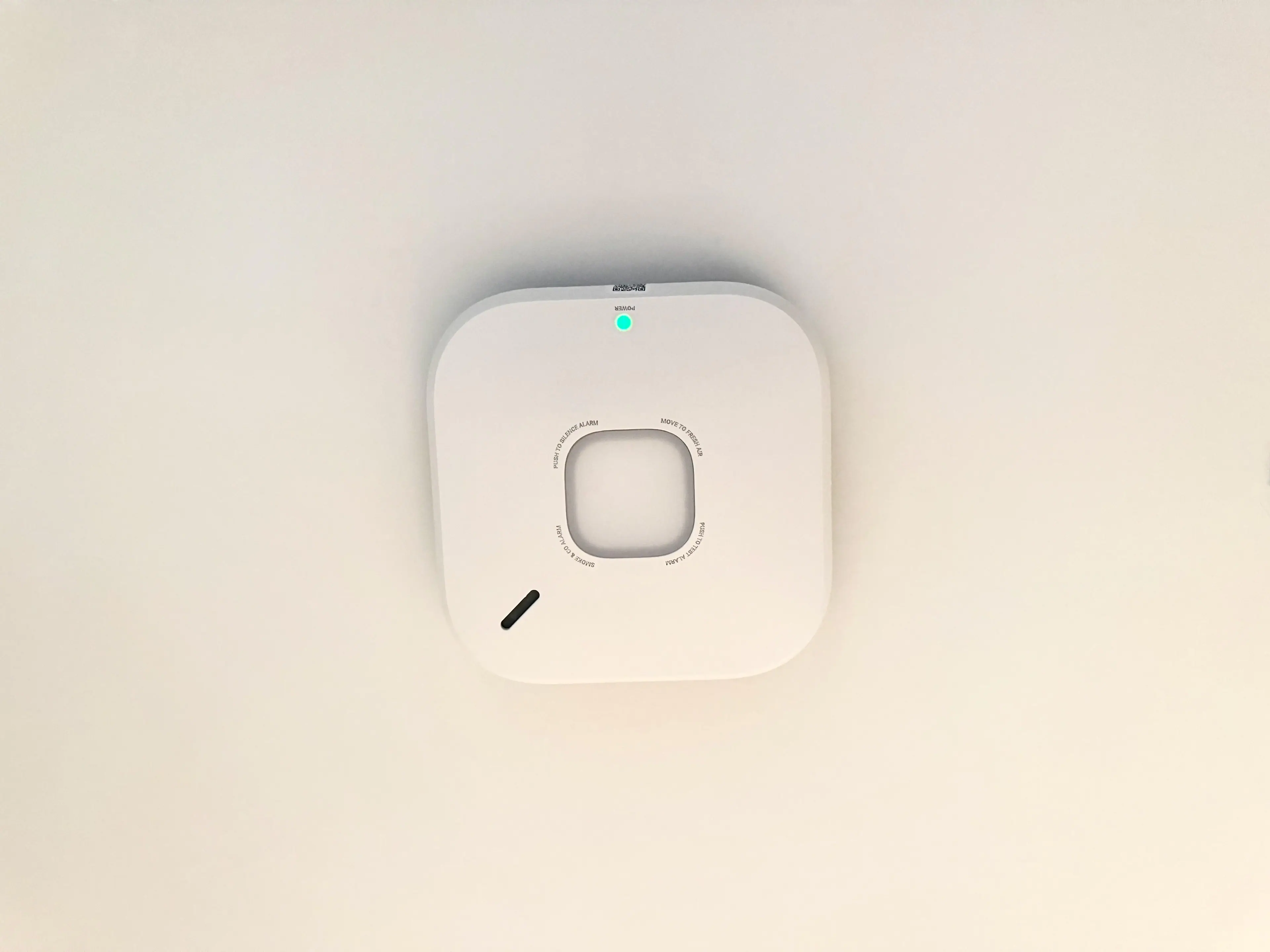 Installed, blends into ceiling, click to load a larger version