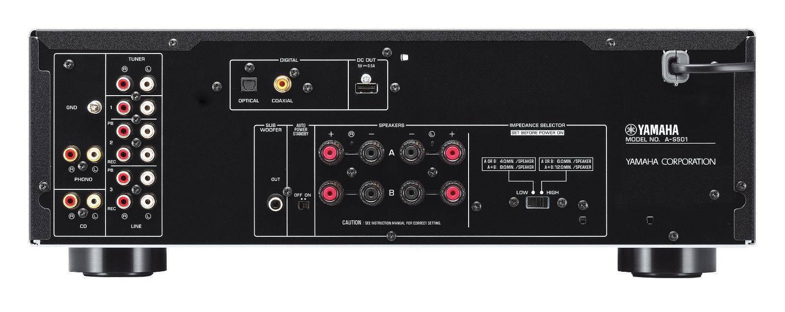 Yamaha A S501 240W 2 Ch. Integrated Amplifier Silver A-S501SL