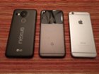 L-R: Nexus 5x, Pixel, iPhone 6, click to load a larger version