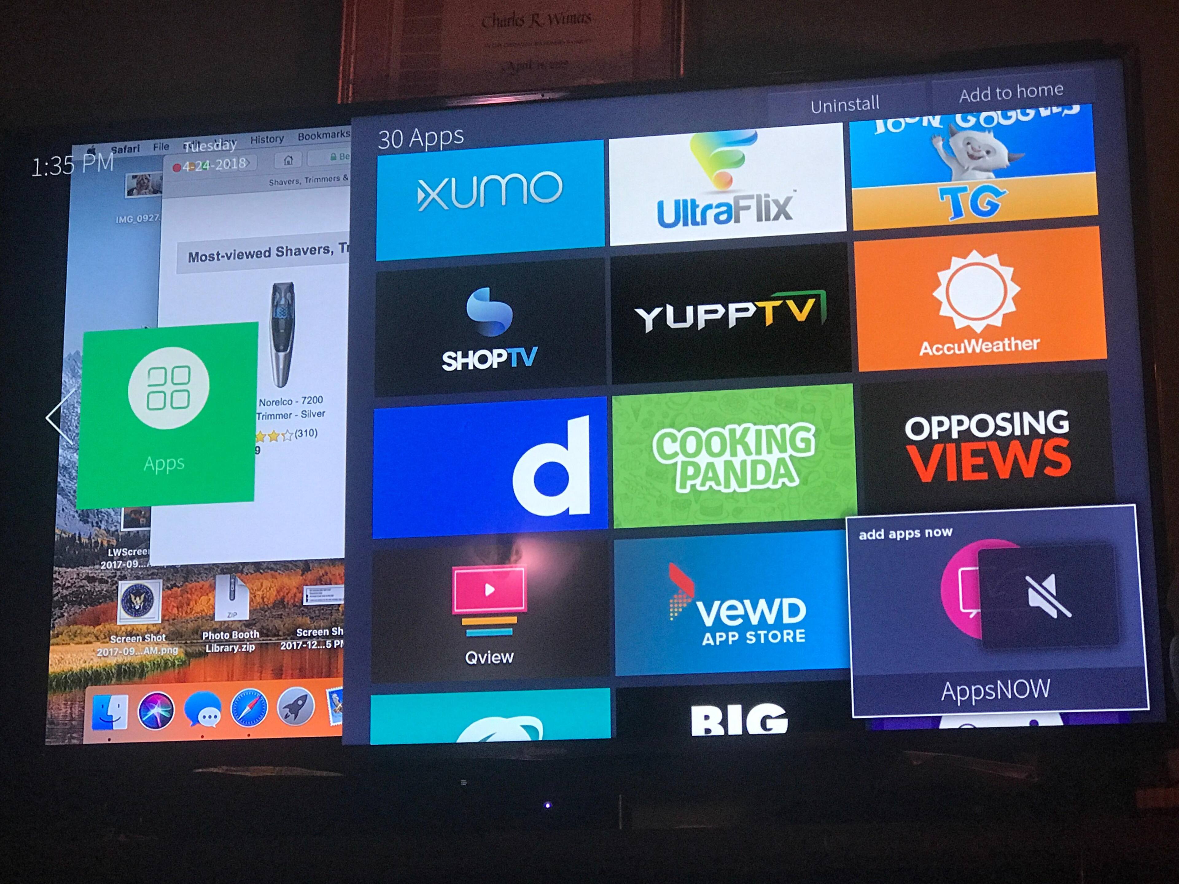 Hisense TV apps, click to load a larger version