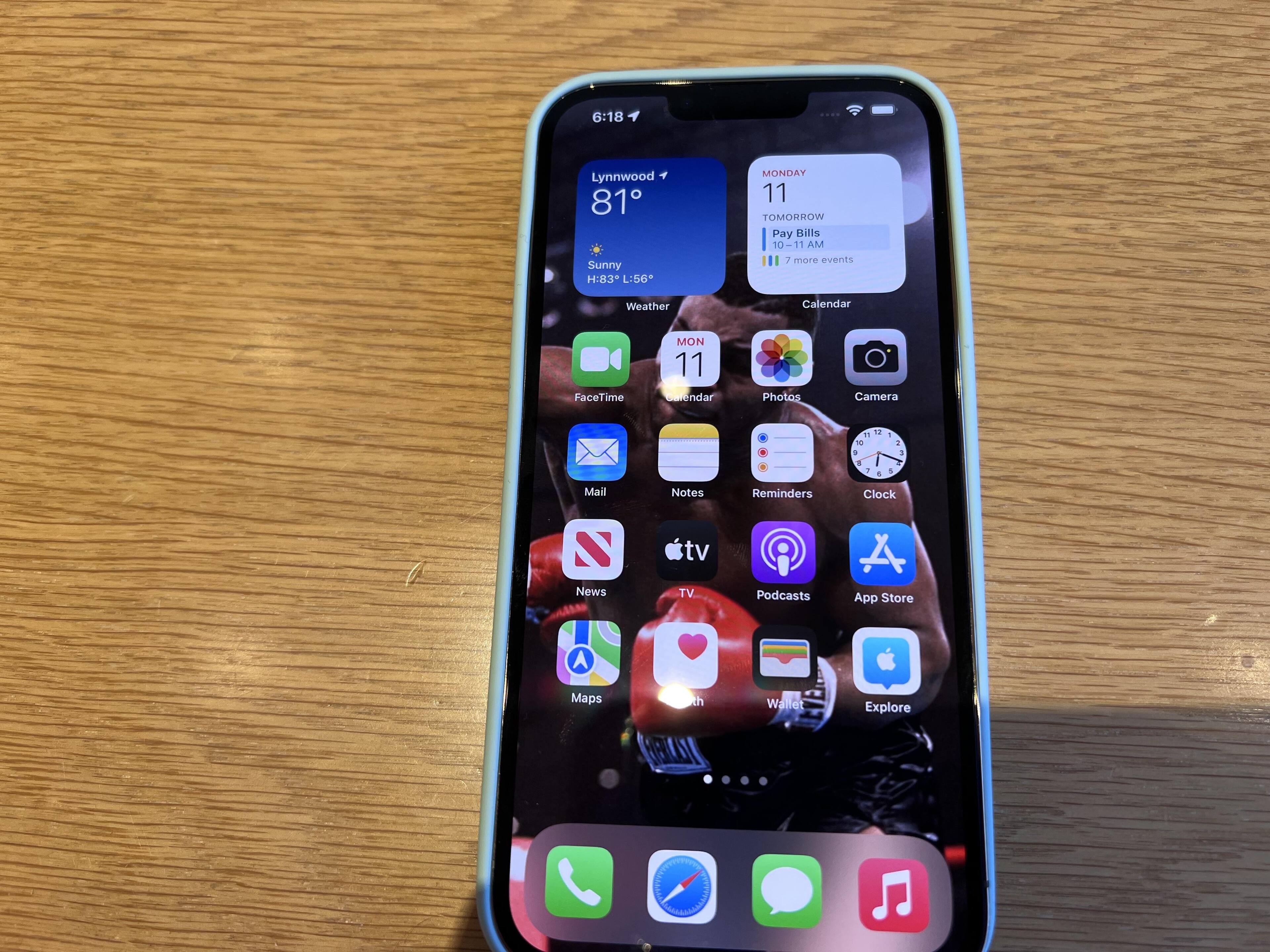 Raised edge protects the phone face, click to load a larger version