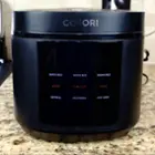 Front view of Cosori 5 Qt Rice Cooker touch-screen control panel, click to load a larger version