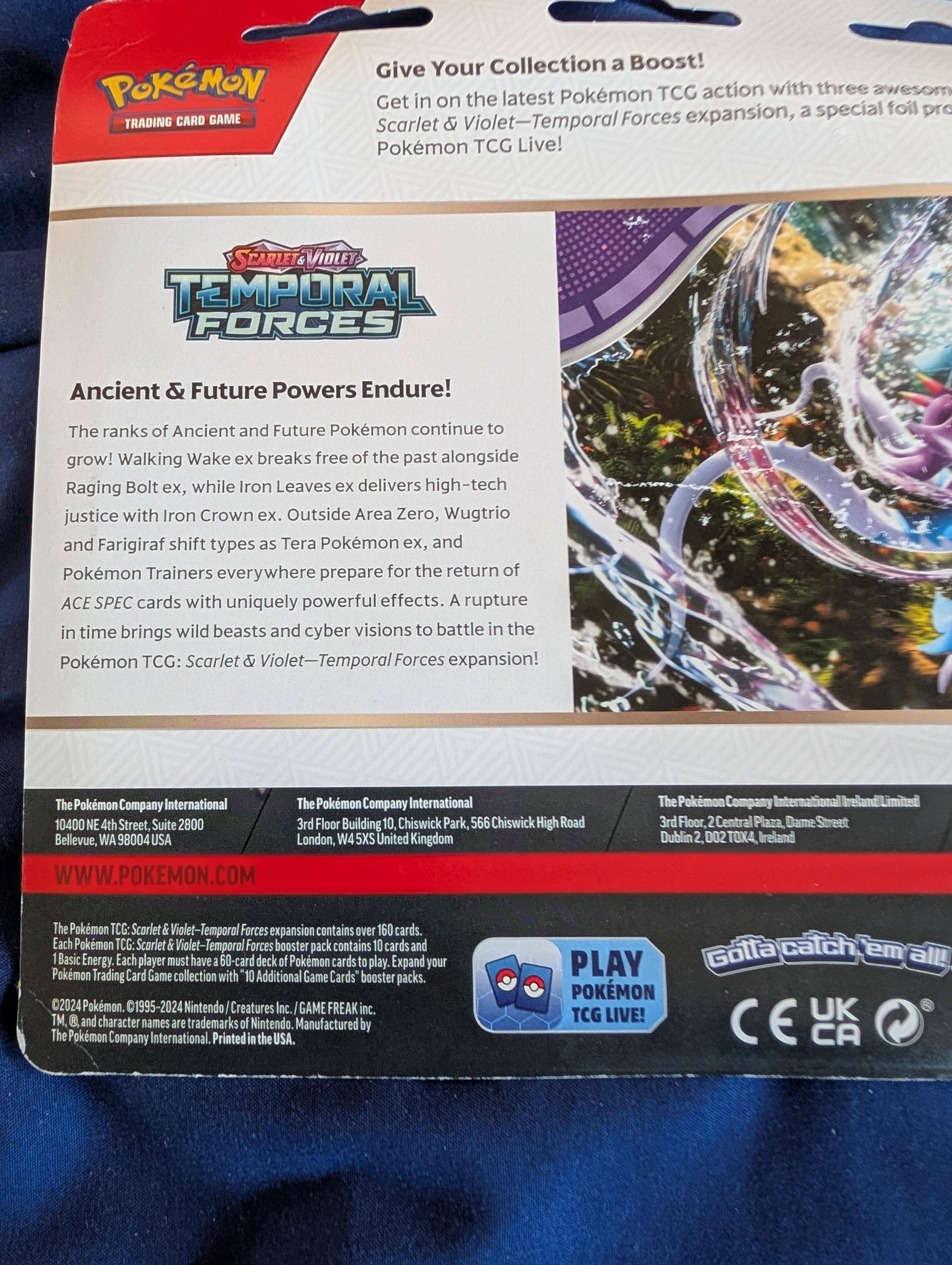 Pokmon Trading Card Game: Scarlet & Violet Temporal Forces 3pk Booster  Styles May Vary 188-87646 - Best Buy