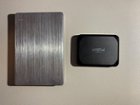 The Crucial X9 next to my spinning hard drive (backup for my computer) for size comparison., click to load a larger version