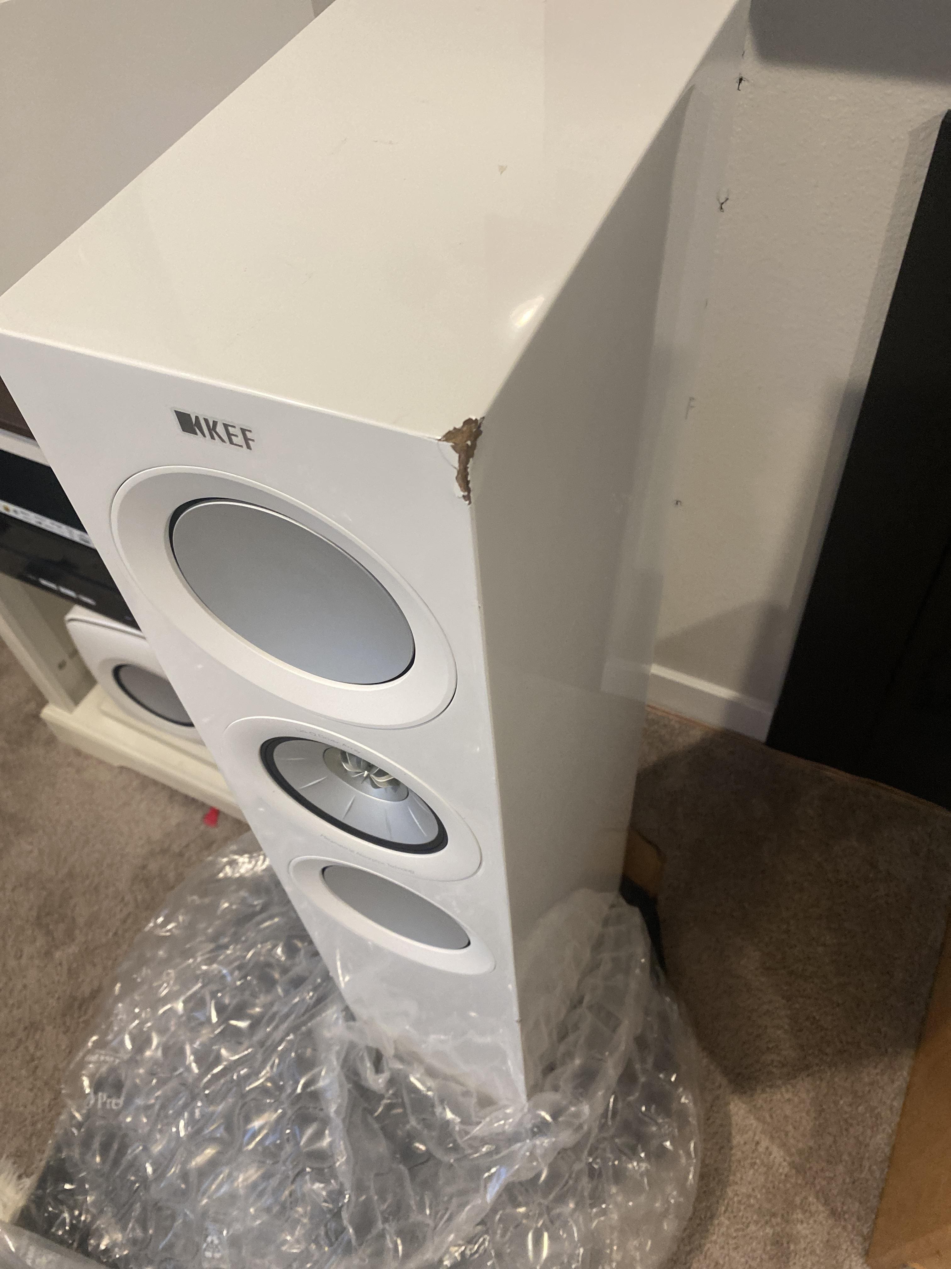 KEF R5 Meta Floorstanding Loudspeaker (Each) Black R5BG - Open Box