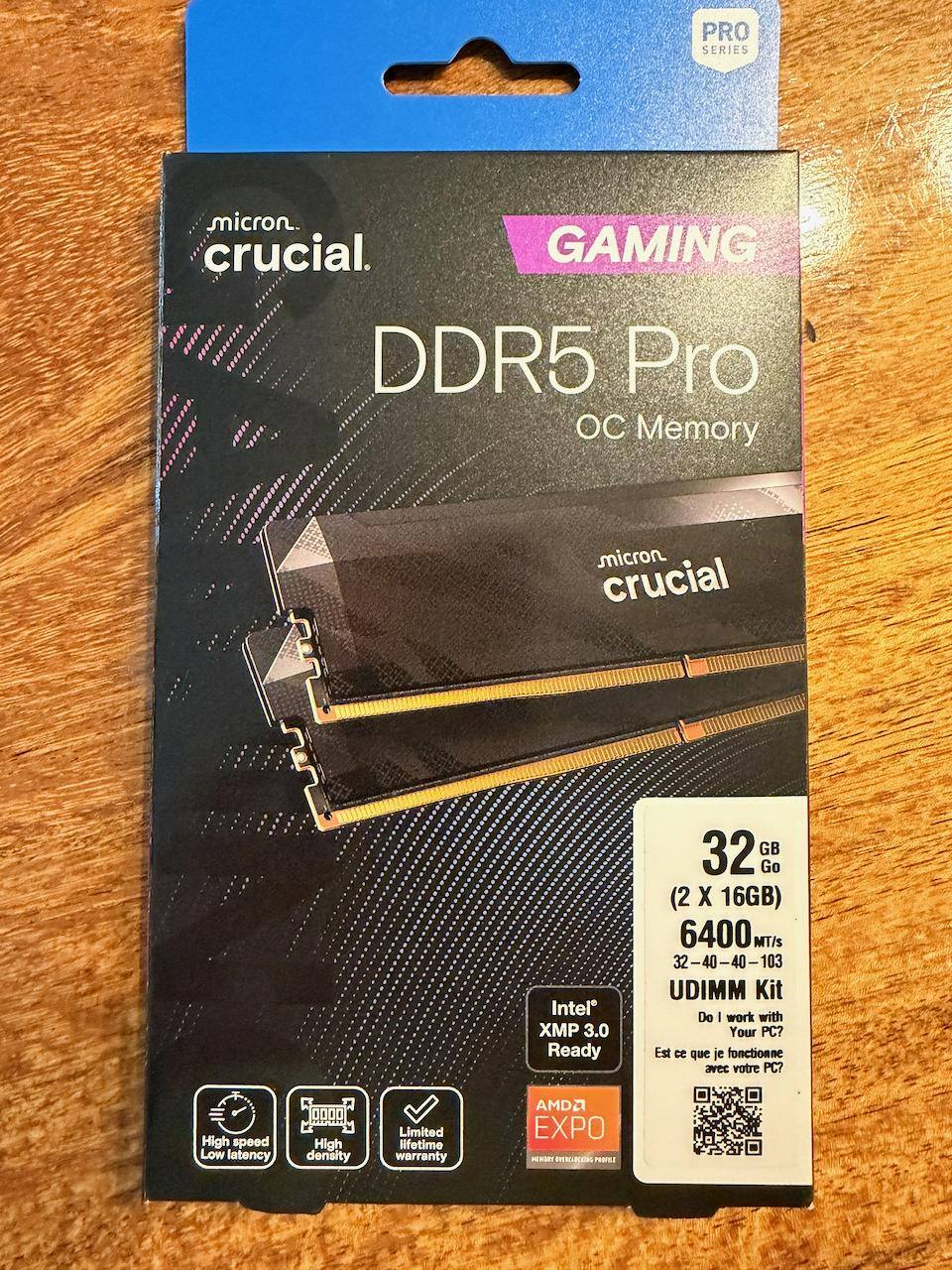最終価格 Crucial DDR5 PRO OC 6400Mhz 32GB Crucial Pro 32GB (2x16GB) DDR5 5600 PC5 44800 XMP 3.0 AMD EXPO