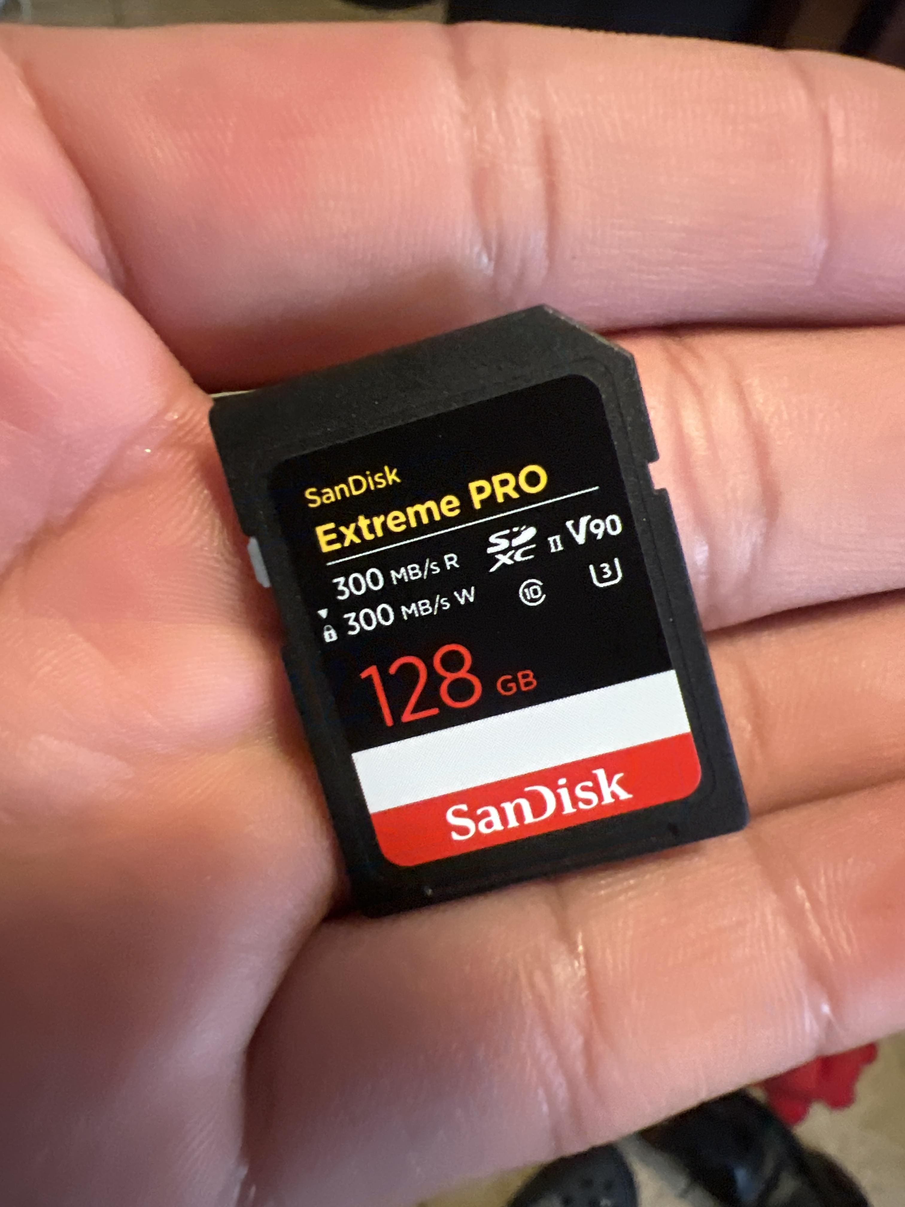 SANDISK 128GB Extreme PRO SD UHS II V90 Card R/W up to 300MB/s