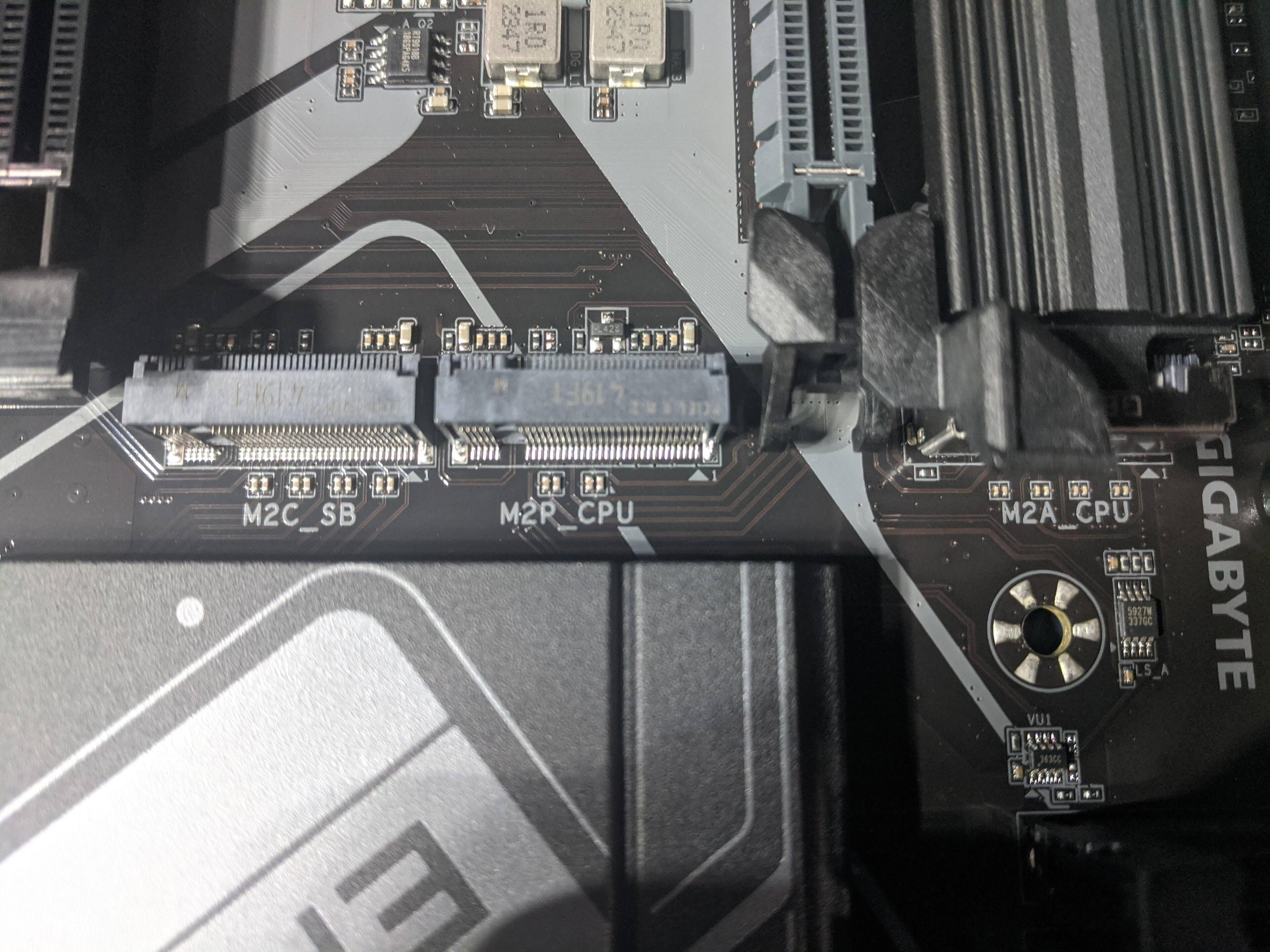 I LOVE that they labeled which NVMe are connected to the CPU and which one is on the bridge chip, click to load a larger version