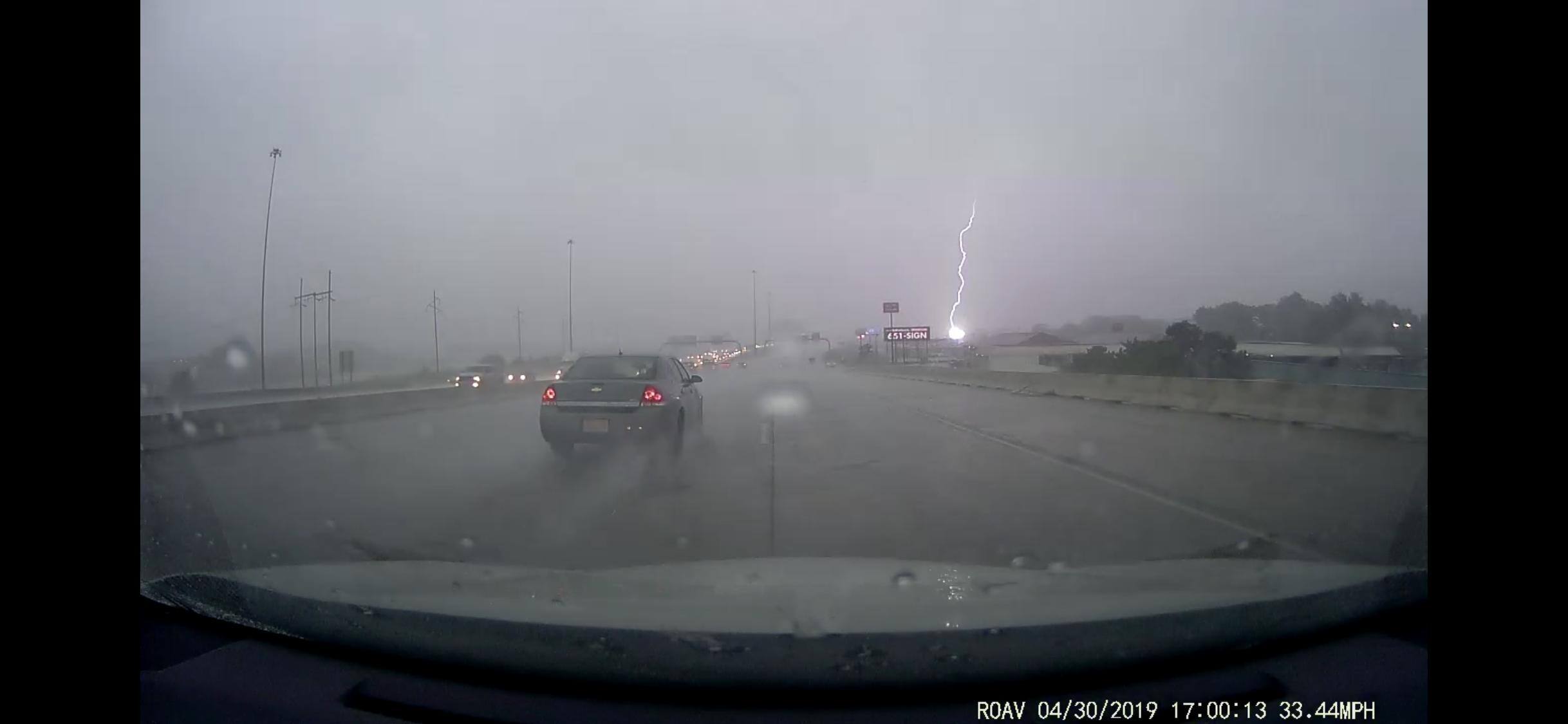 Caught some lightning during an Oklahoma thunderstorm, click to load a larger version